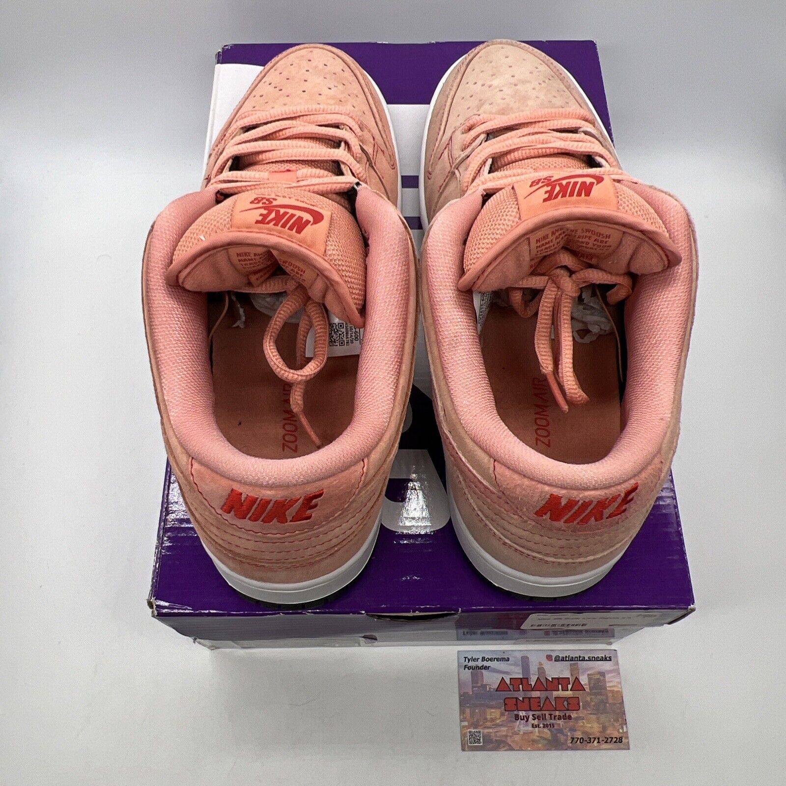 Size 9.5 - Nike Dunk SB Low Pink Pig White Suede (CV1655-600)