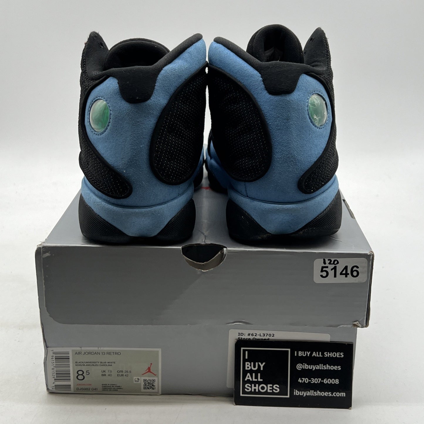 Size 8.5 - Air Jordan 13 Retro Mid Black University Blue (DJ5982-041)