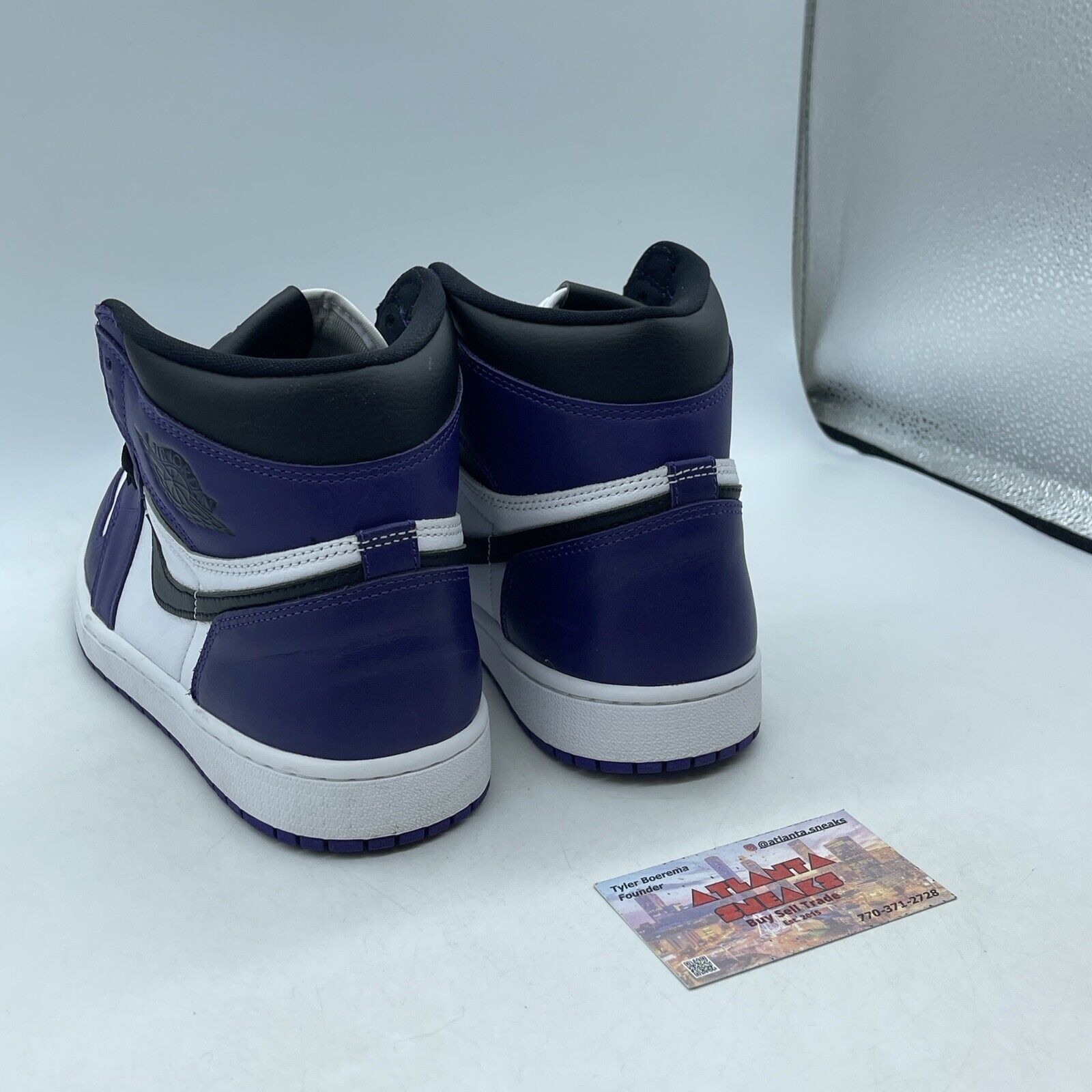 Size 8.5 - Jordan 1 Retro OG High Court Purple 2.0 Black White (555088-500)