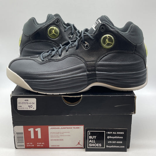 Size 11 - Jordan Jumpman Team 1 Anthracite Black Suede Leather (644938-005)