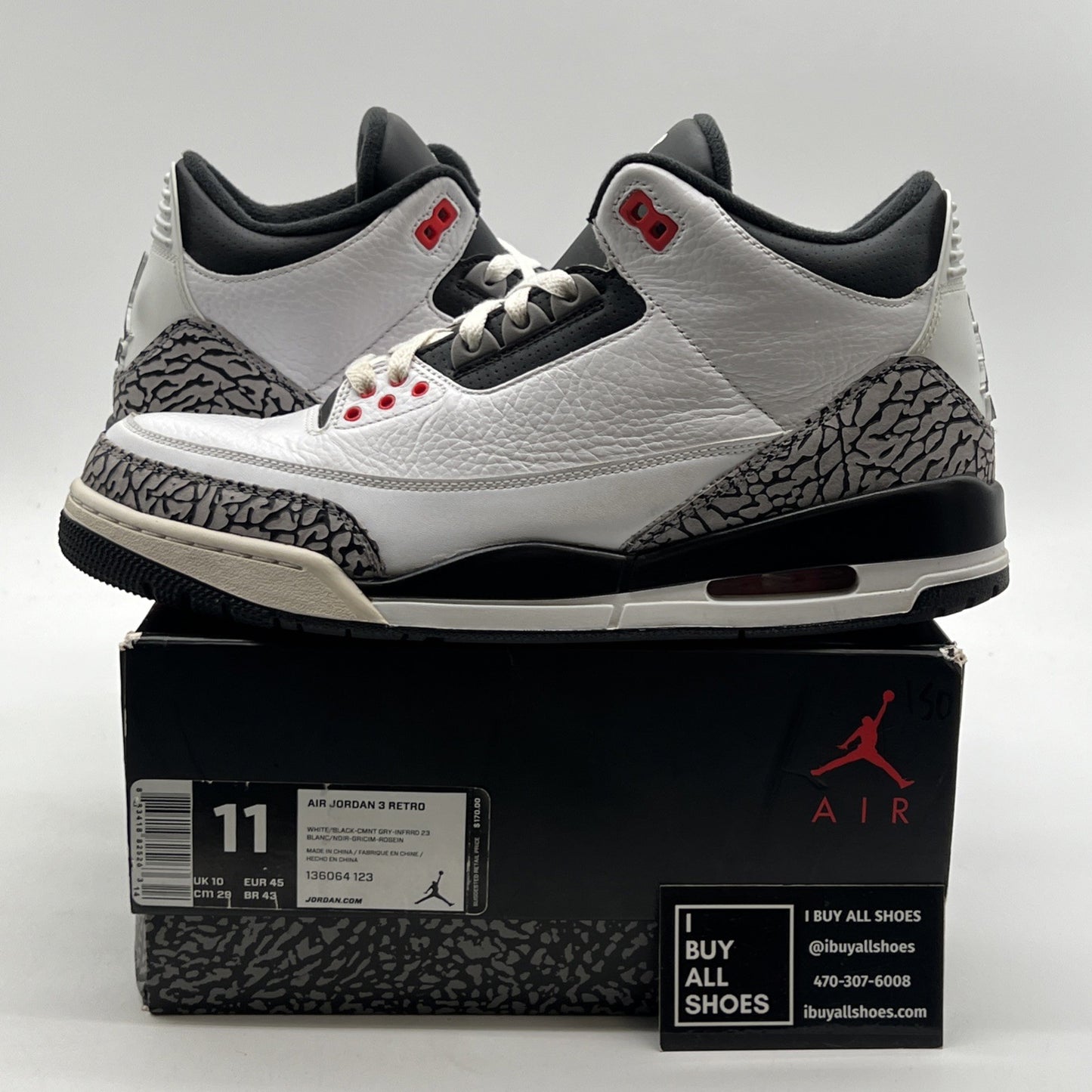 Size 11 - Air Jordan 3 Retro Infrared 23 (136064-123)