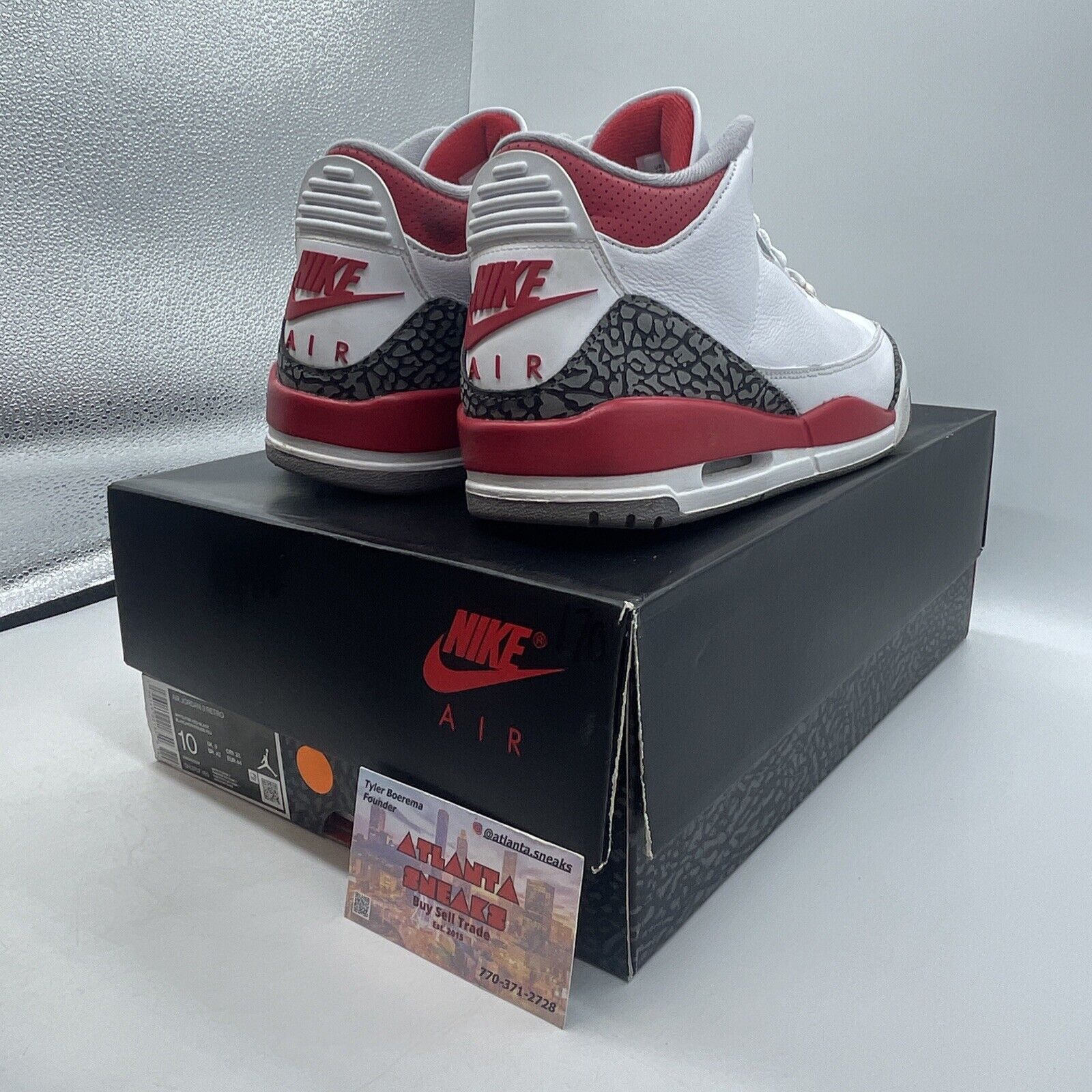 Size 10 - Jordan 3 Retro Mid Fire Red White Grey Black (DN3707-160)