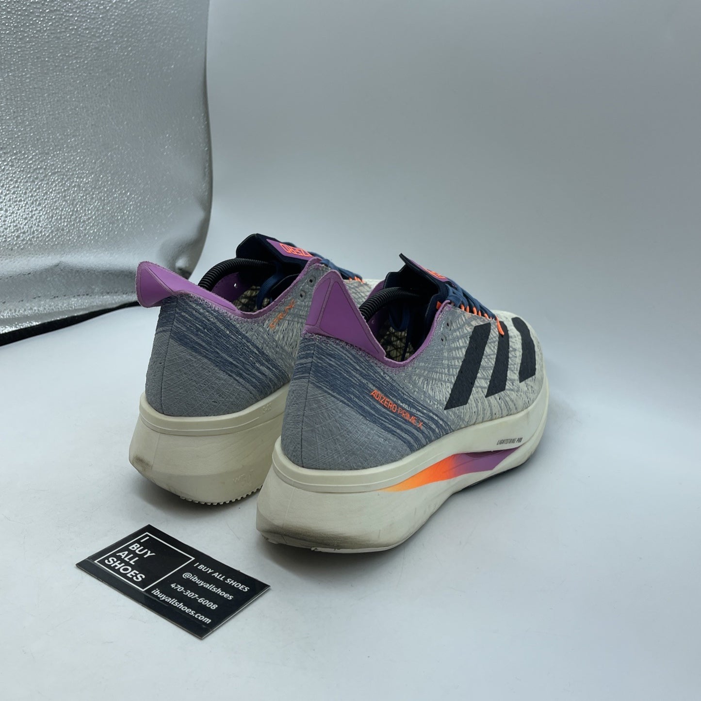 Size 11 - adidas Adizero Prime X Strung Off White Pulse Lilac (GX6675)