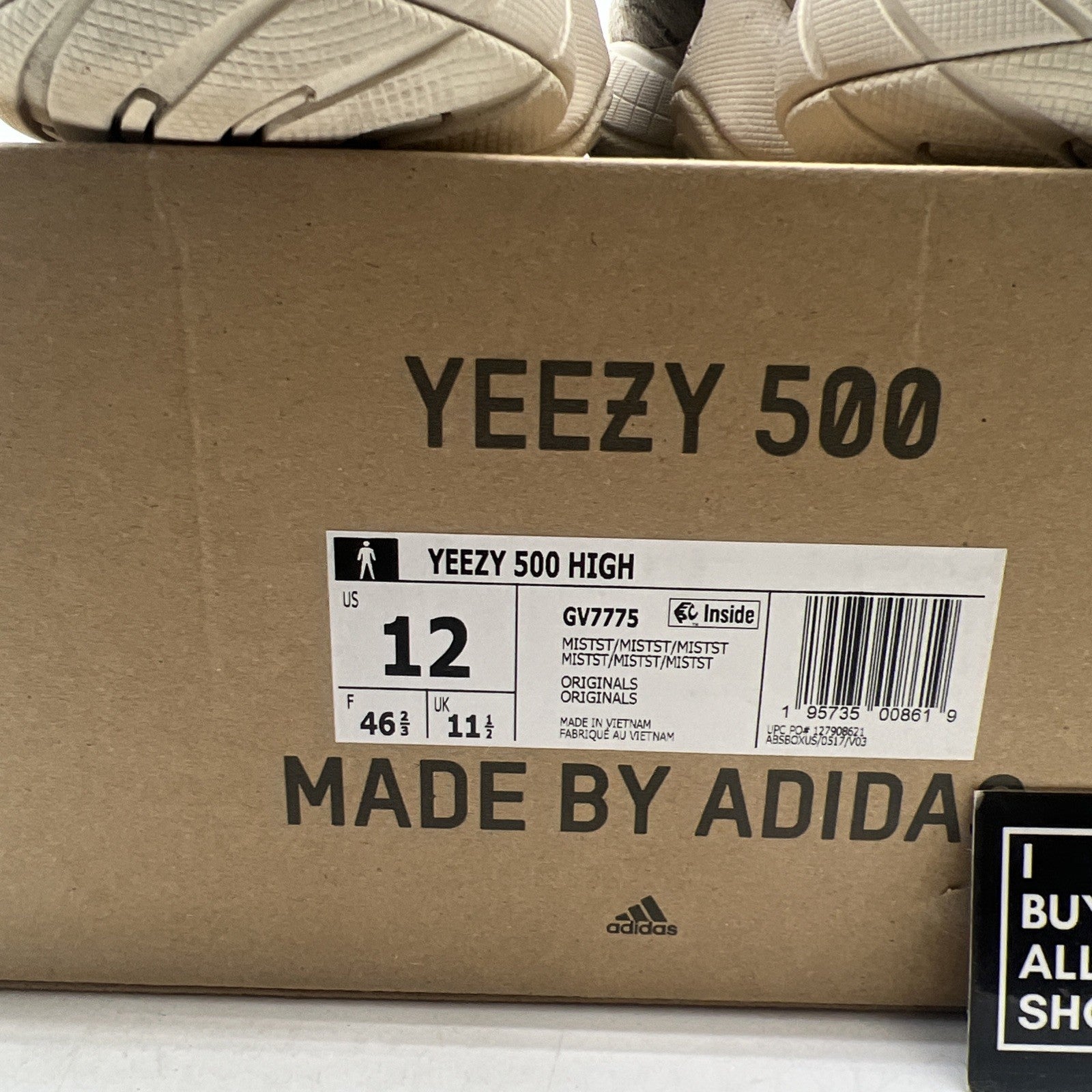 Size 12 - adidas Yeezy 500 High Mist Stone (GV7775)