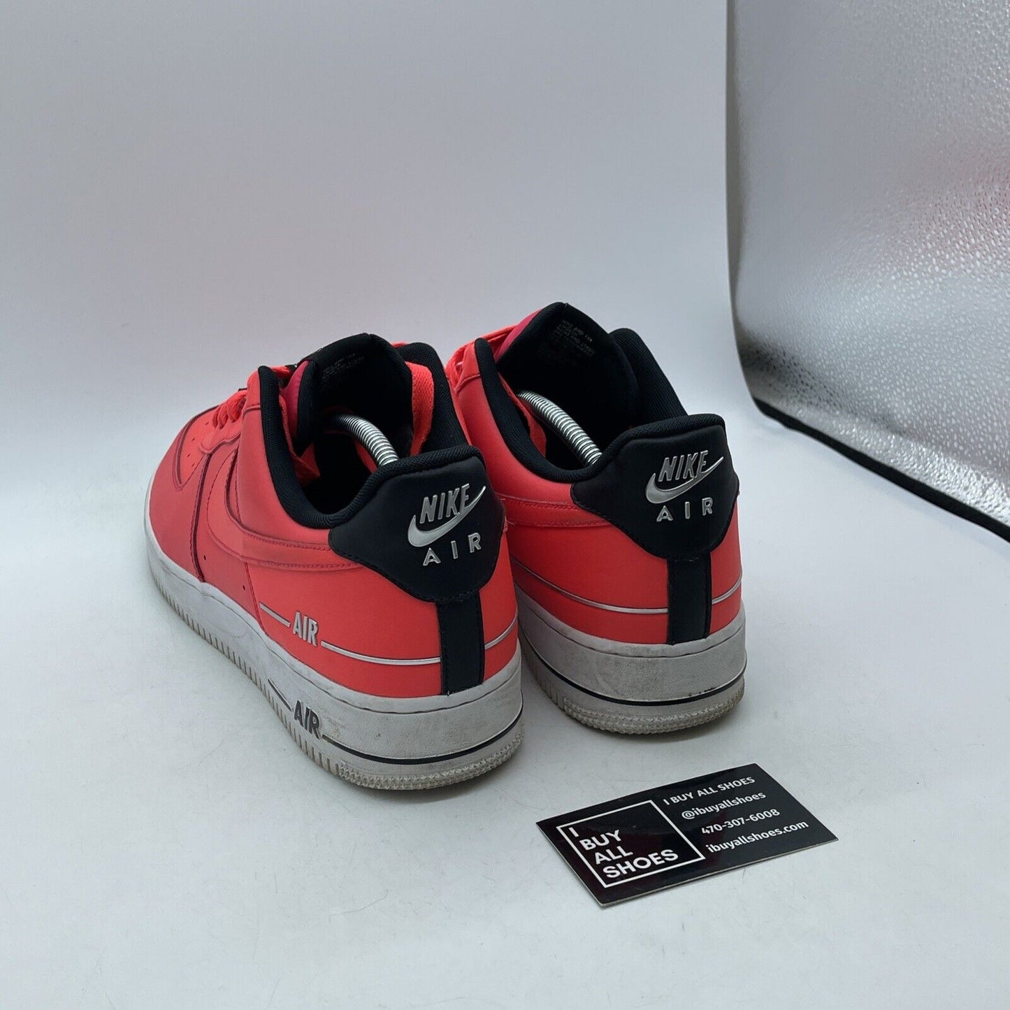 Size 11.5 - Nike Air Force 1 '07 Laser Crimson Pink Black Leather (CJ1379-600)