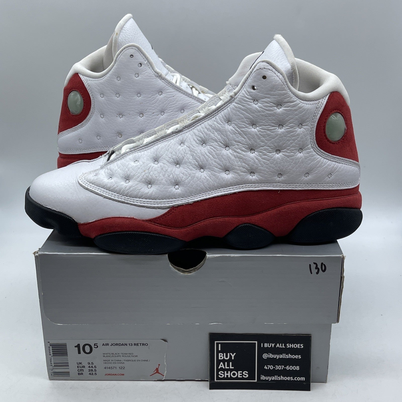 Size 10.5 - Jordan 13 Retro Chicago Red White Suede Leather (414571-122)