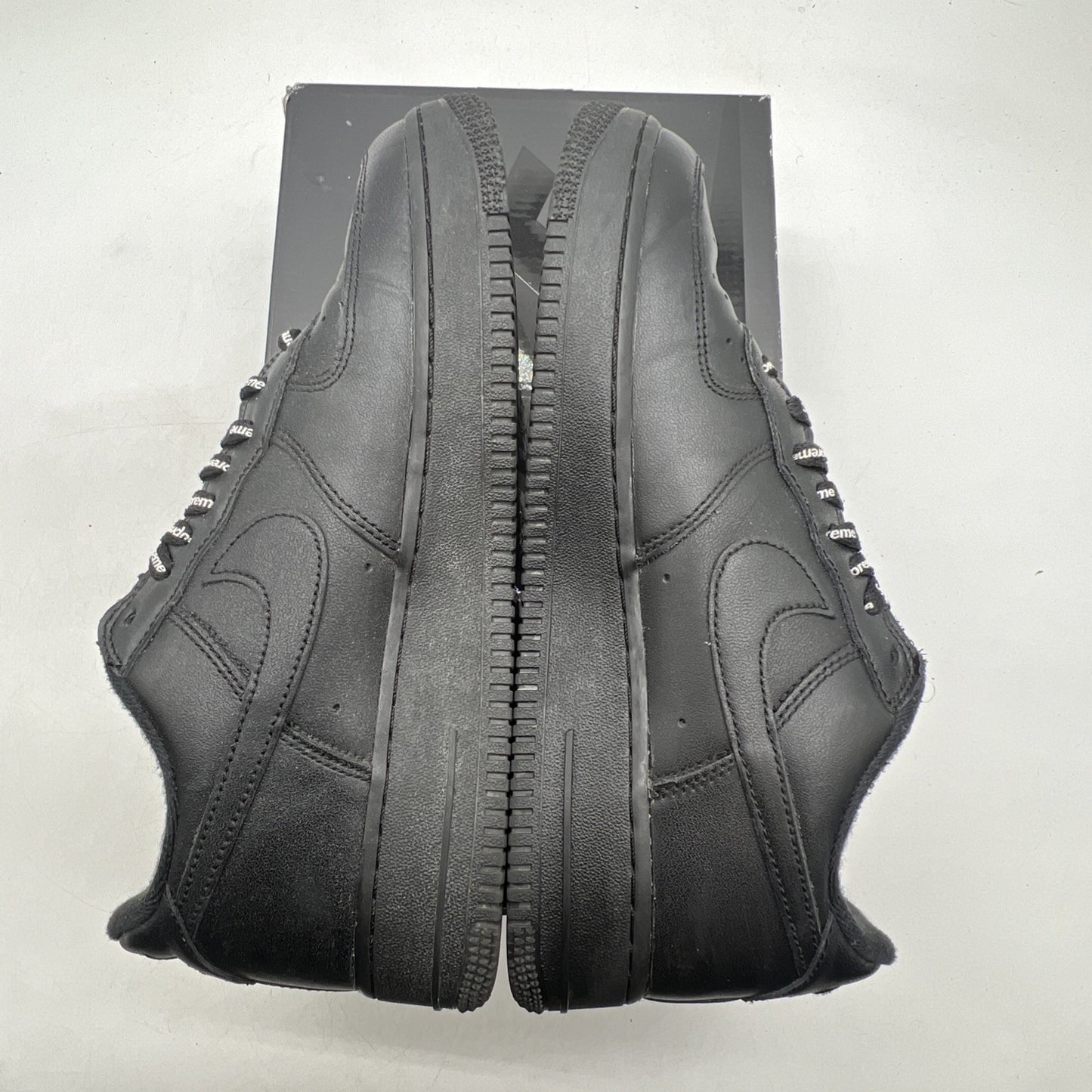Size 8 - Nike Air Force 1 Low x Supreme Box Logo - Black (CU9225-001)