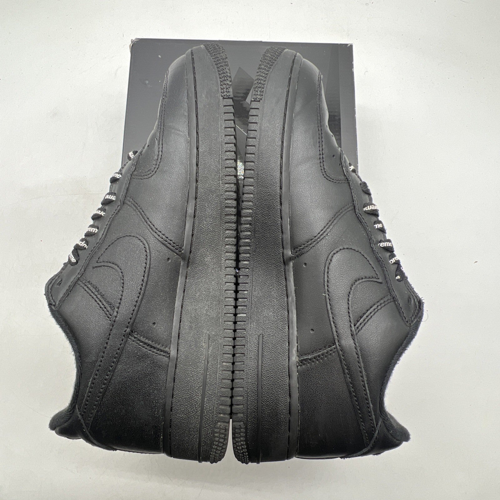 Size 8 - Nike Air Force 1 Low x Supreme Box Logo - Black (CU9225-001)