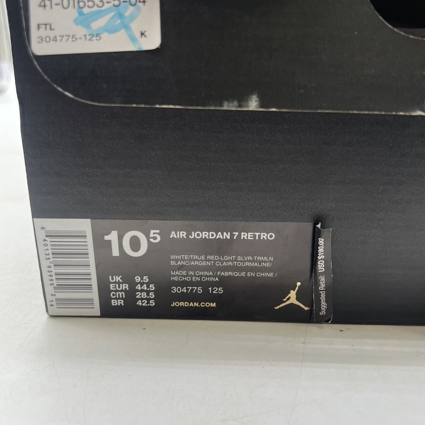 Size 10.5 - Air Jordan 7 Retro 2015 Hare (304775-125)