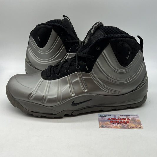 Size 14 - Nike Air Bakin Posit Metallic Pewter Black Suede Silver (618056-002)