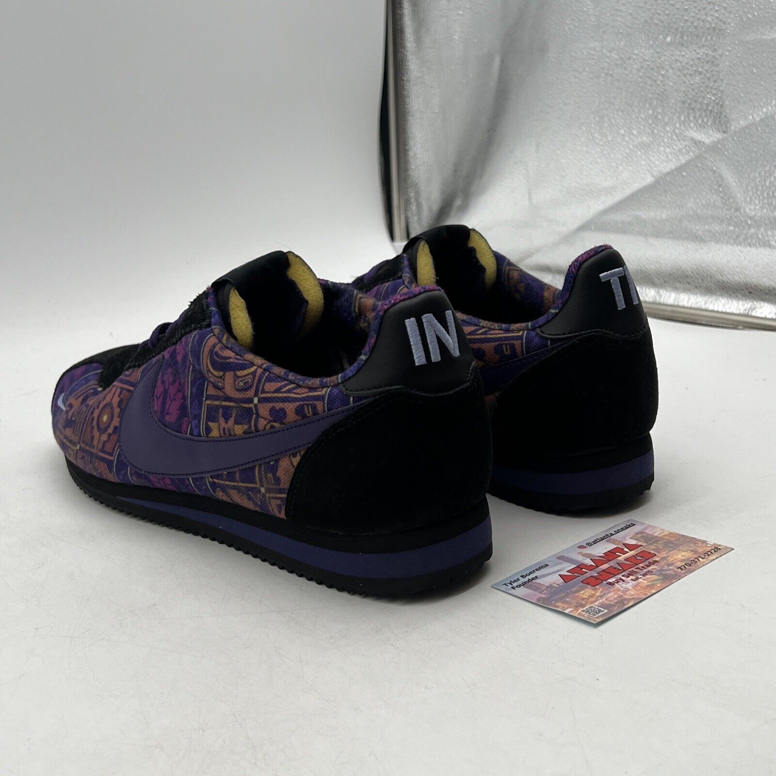 Size 12 - Nike Inti x Classic Cortez One Heart Purple Black Leather (AH7741-500)