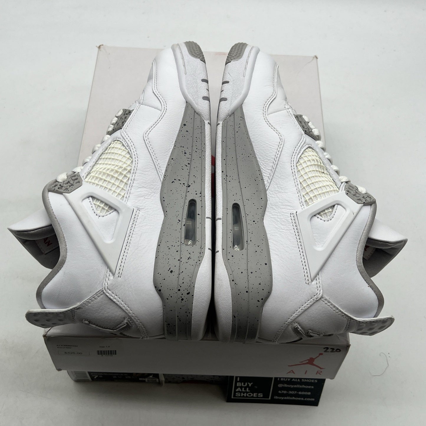 Size 7.5 - Air Jordan 4 Retro Mid White Oreo (CT8527-100)