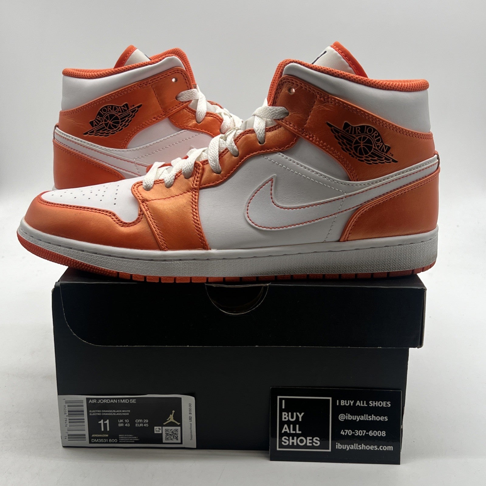 Size 11 - Air Jordan 1 SE Mid Electro Orange (DM3531-800)