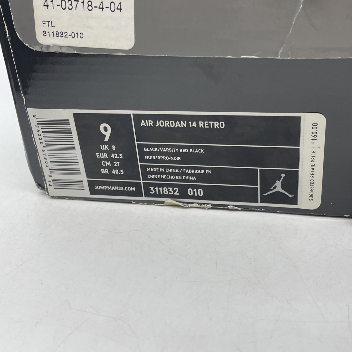 Size 9 - Air Jordan 14 Retro 2011 Last Shot (311832-010)