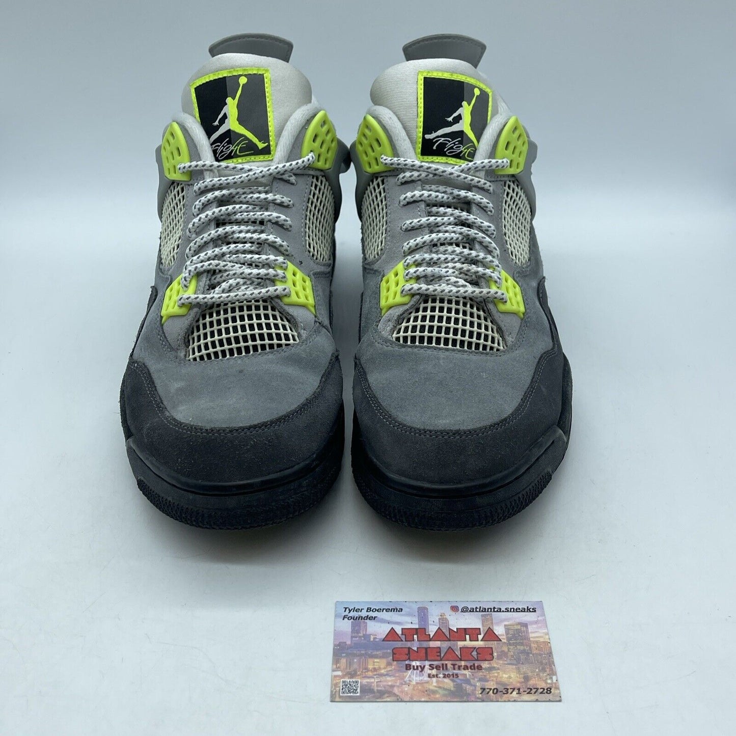 Size 12 - Jordan 4 Retro SE Mid Neon 95 Black Grey Suede (CT5342-007)