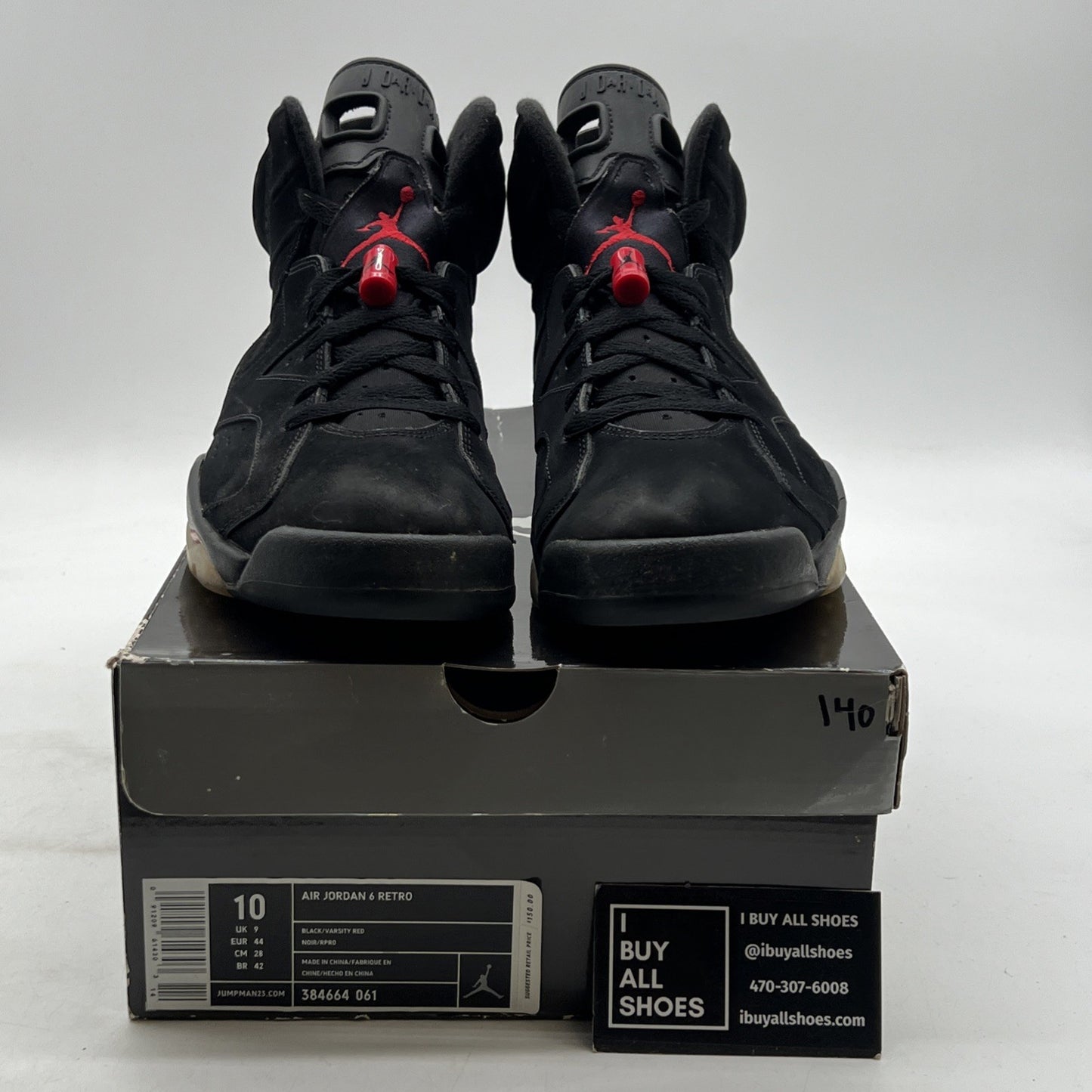 Size 10 - Air Jordan 6 Retro 2010 Varsity Red (384664-061)