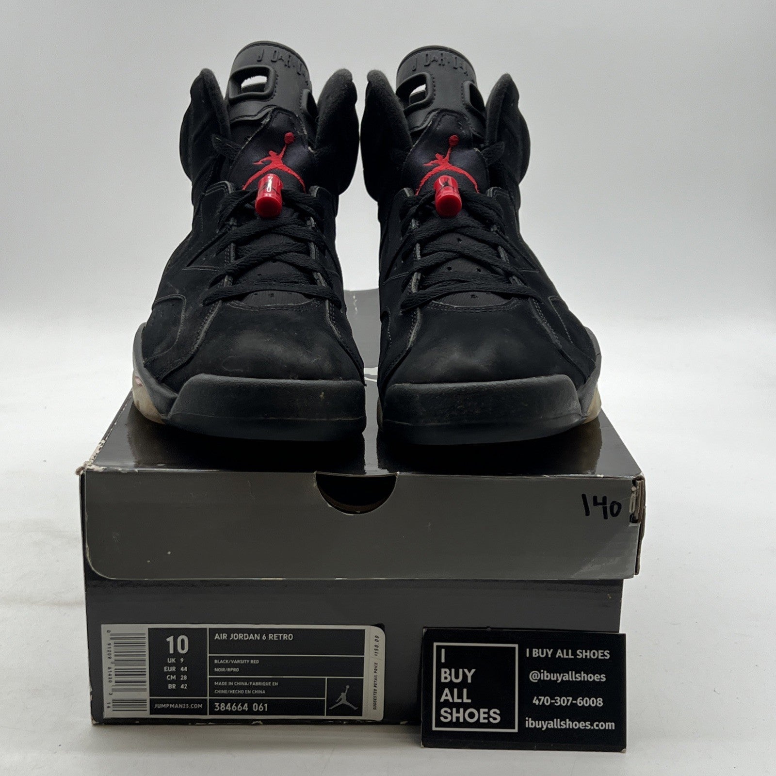 Size 10 - Air Jordan 6 Retro 2010 Varsity Red (384664-061)