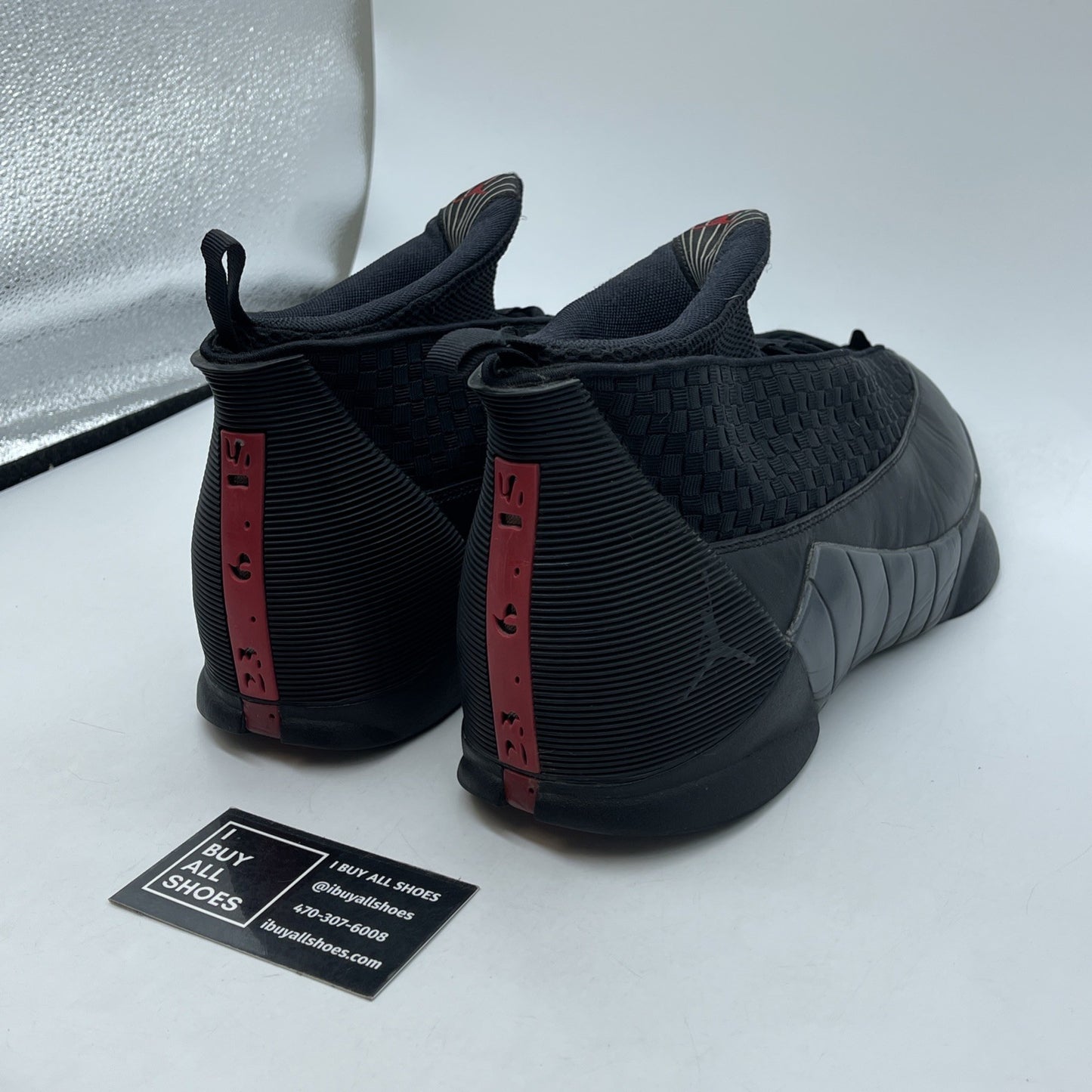 Size 11.5 - Air Jordan 15 Retro 2017 Stealth Black Suede Leather (881429-001)