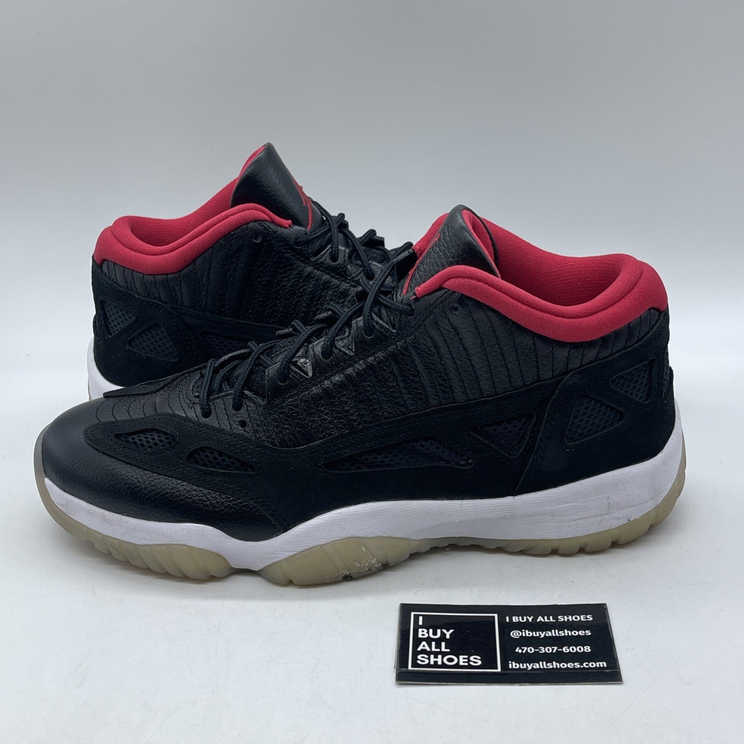 Size 11.5 - Air Jordan 11 Retro IE 2021 Low Bred Black Suede (919712-023)