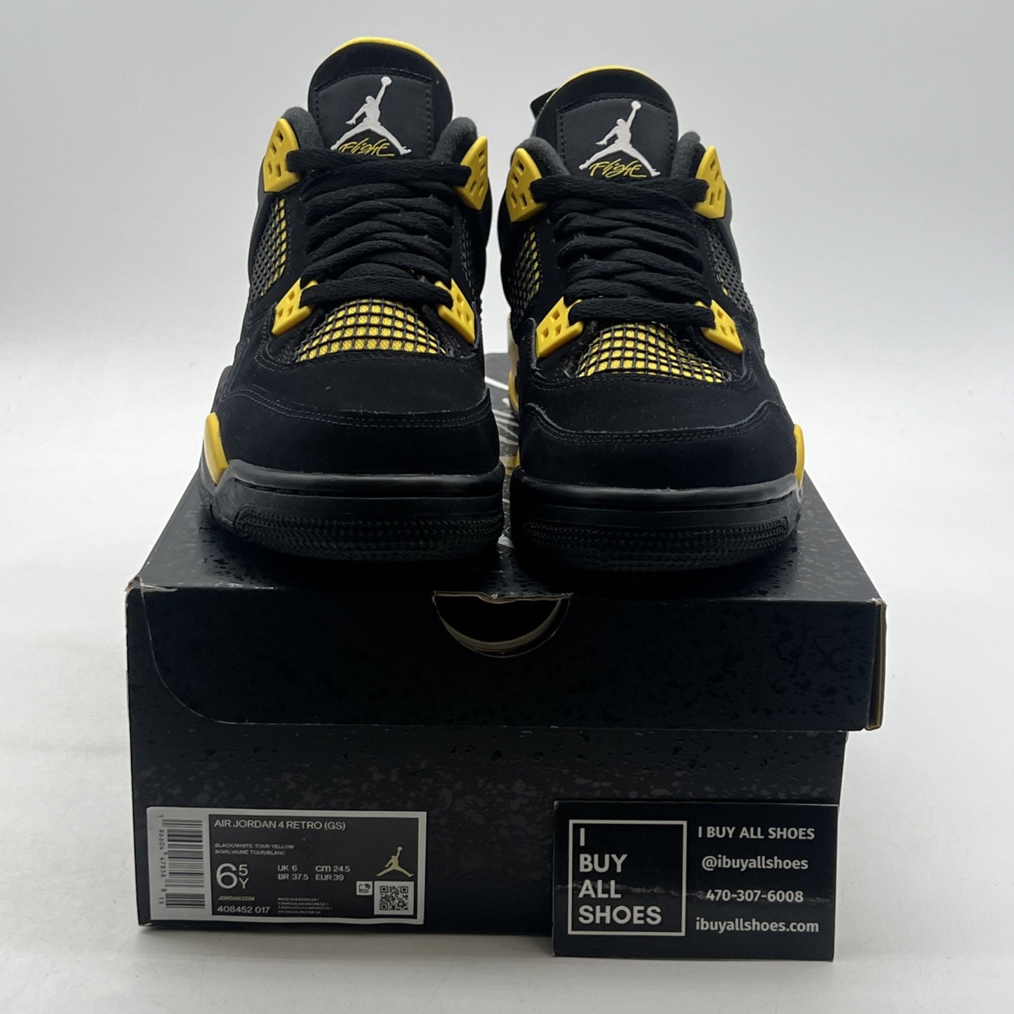 Size 6.5 - Air Jordan 4 Retro Mid Thunder (408452-017)