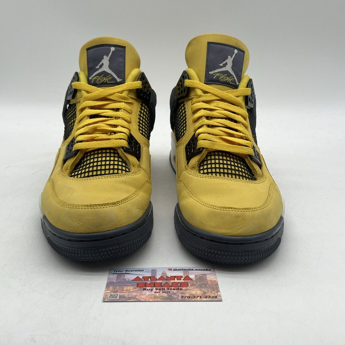 Size 13 - Jordan 4 Retro Mid Lightning Yellow Grey Suede (CT8527-700)