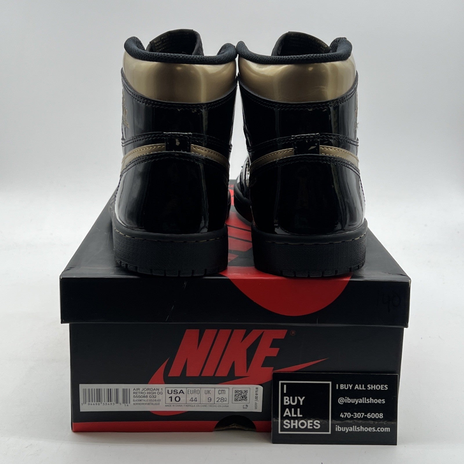 Size 10 - Air Jordan 1 Black 2020 (555088-032)