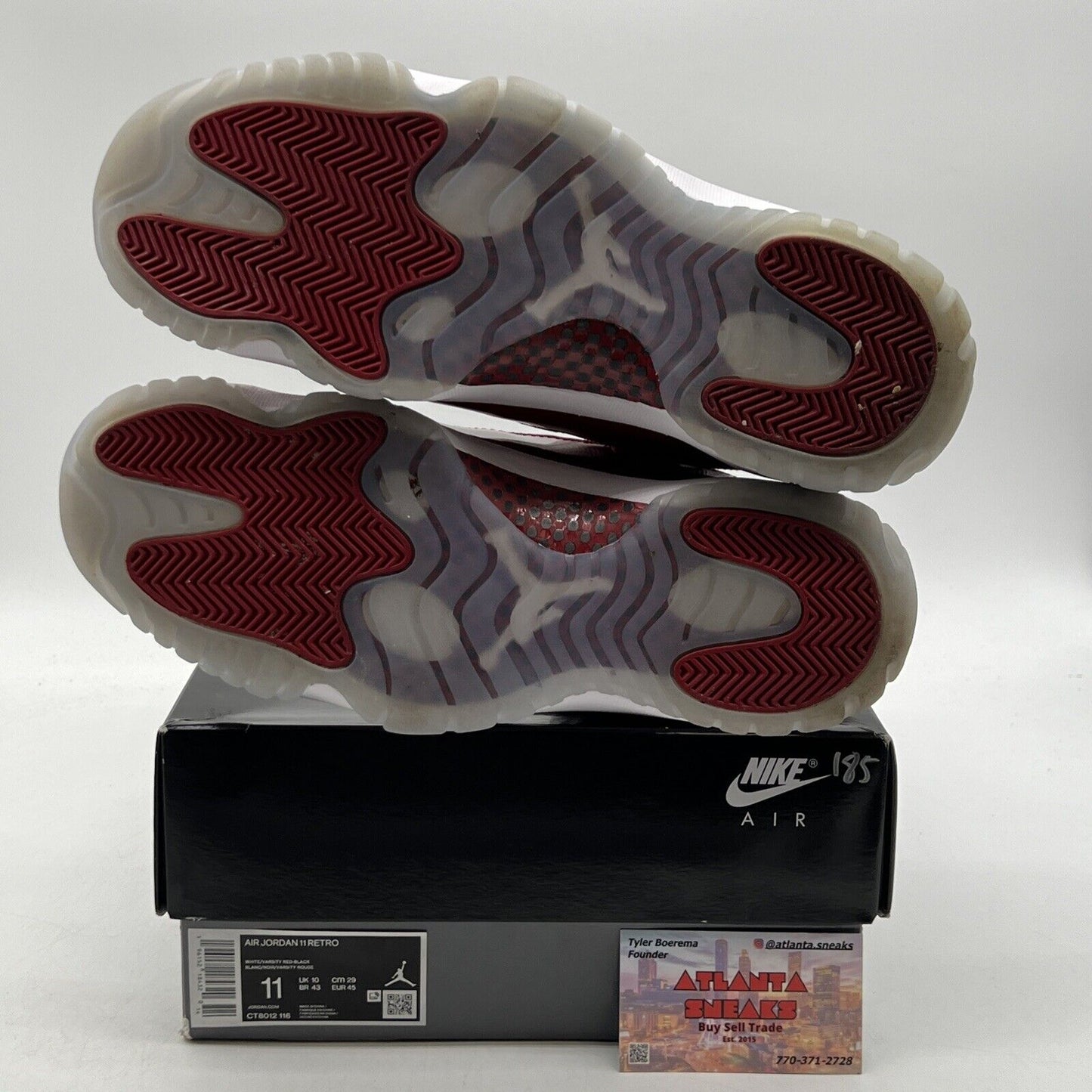 Size 11 - Jordan 11 Retro High Cherry White Red Leather (CT8012-116)