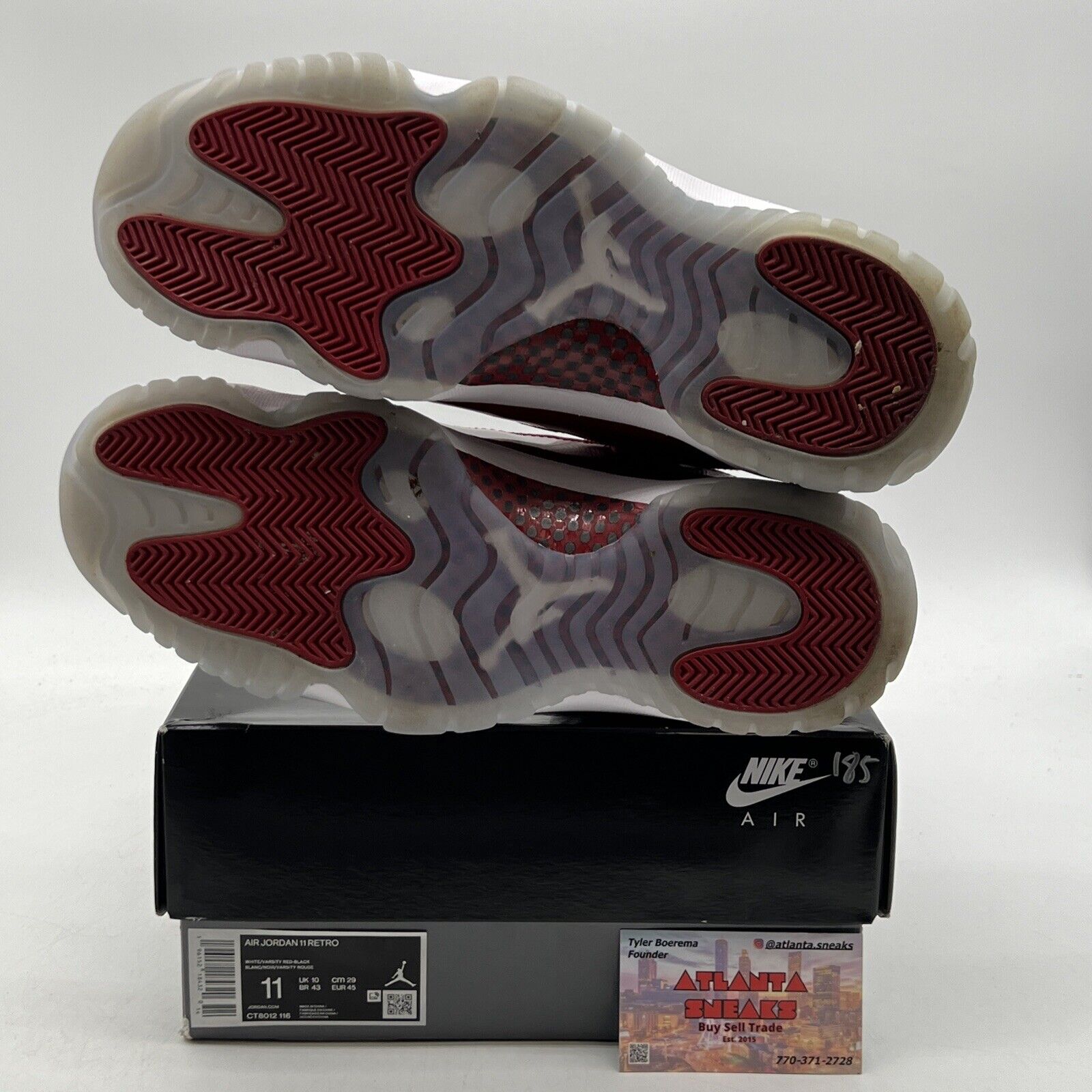 Size 11 - Jordan 11 Retro High Cherry White Red Leather (CT8012-116)