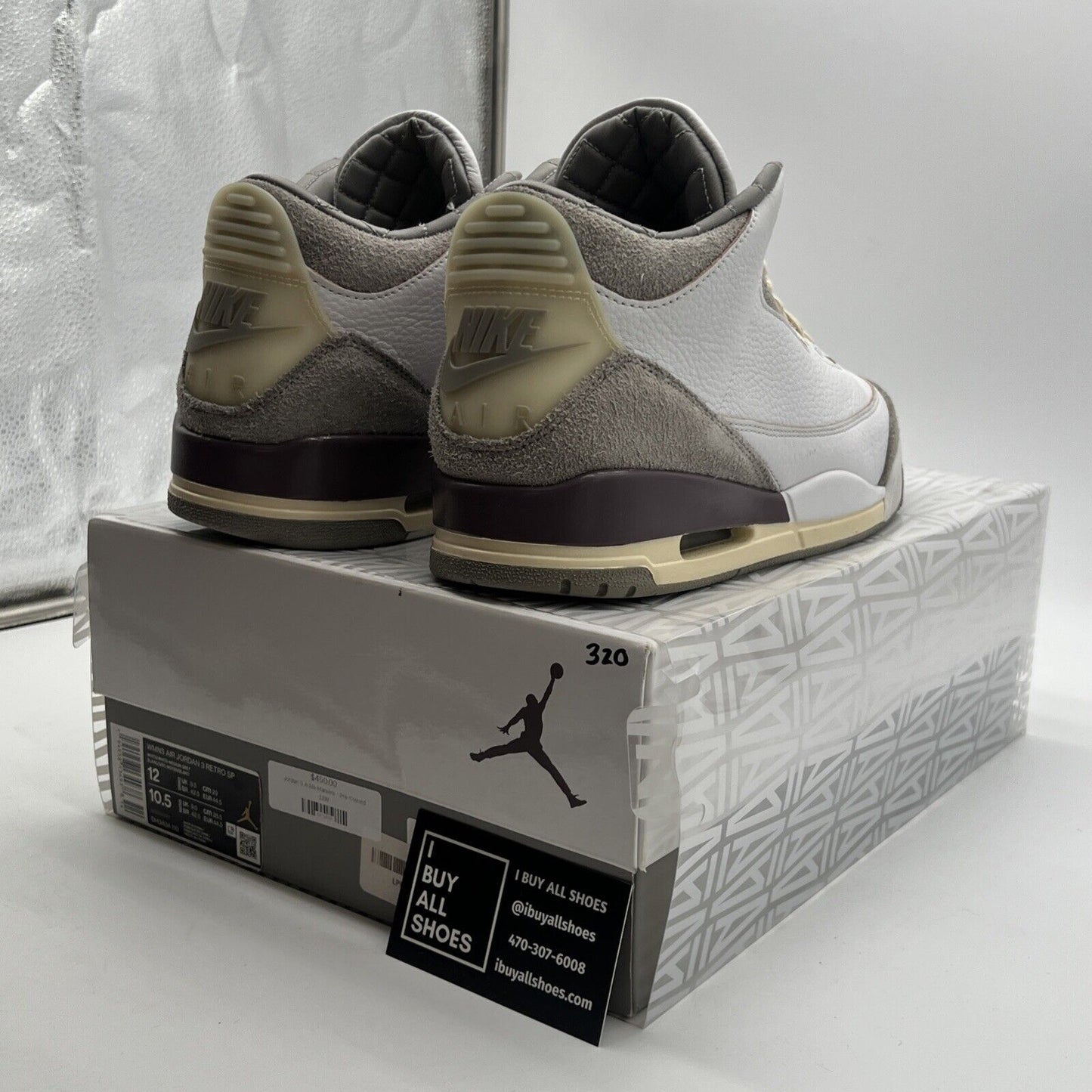 Size 12 - Air Jordan 3 Retro SP x A Ma Maniere Low Raised By Women W DH3434-110