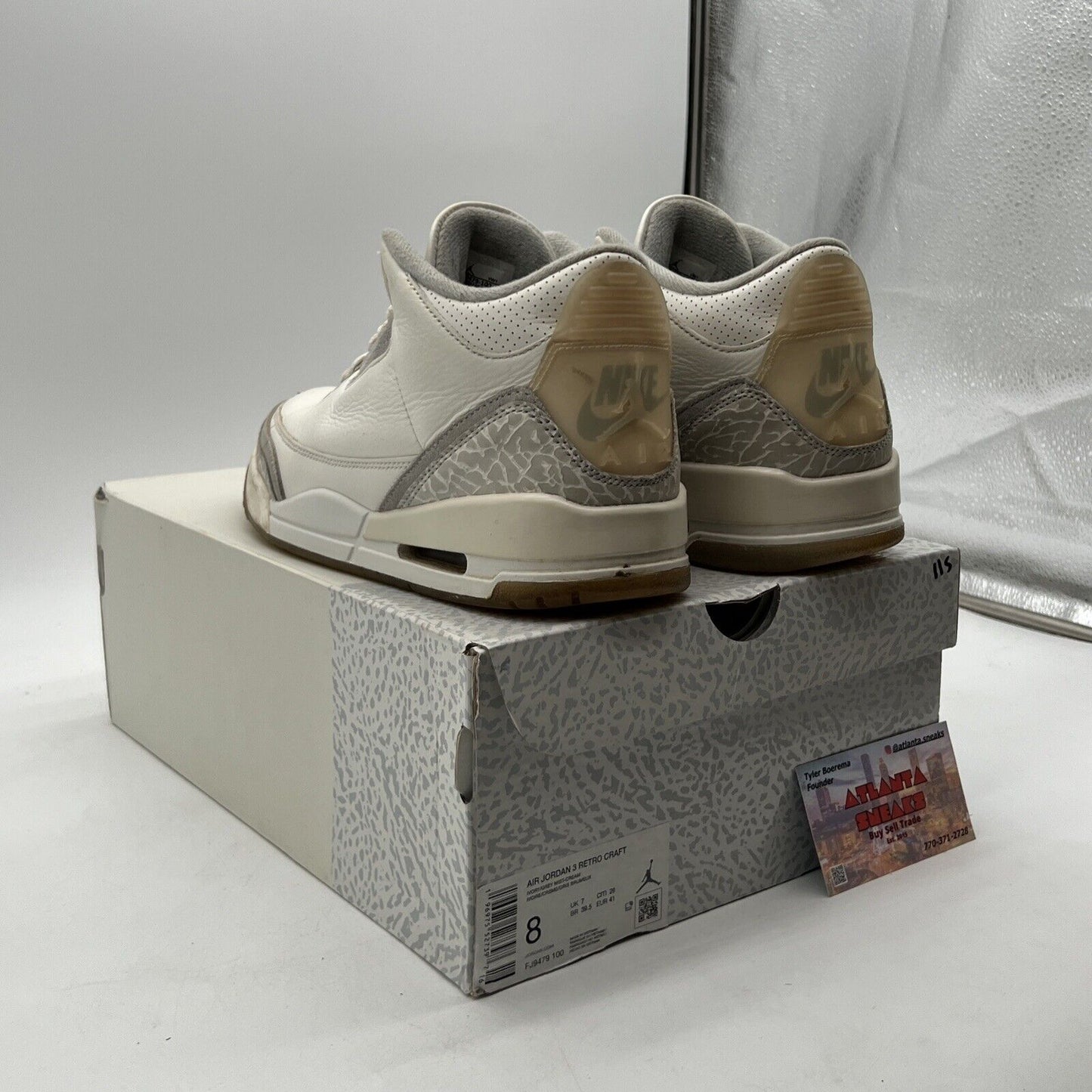 Size 8 - Air Jordan 3 Retro Craft (FJ9479-100)