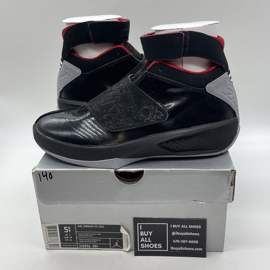 Size 5.5Y (GS) - Air Jordan 20 OG 2005 Mid Stealth Black Leather (310456-001)