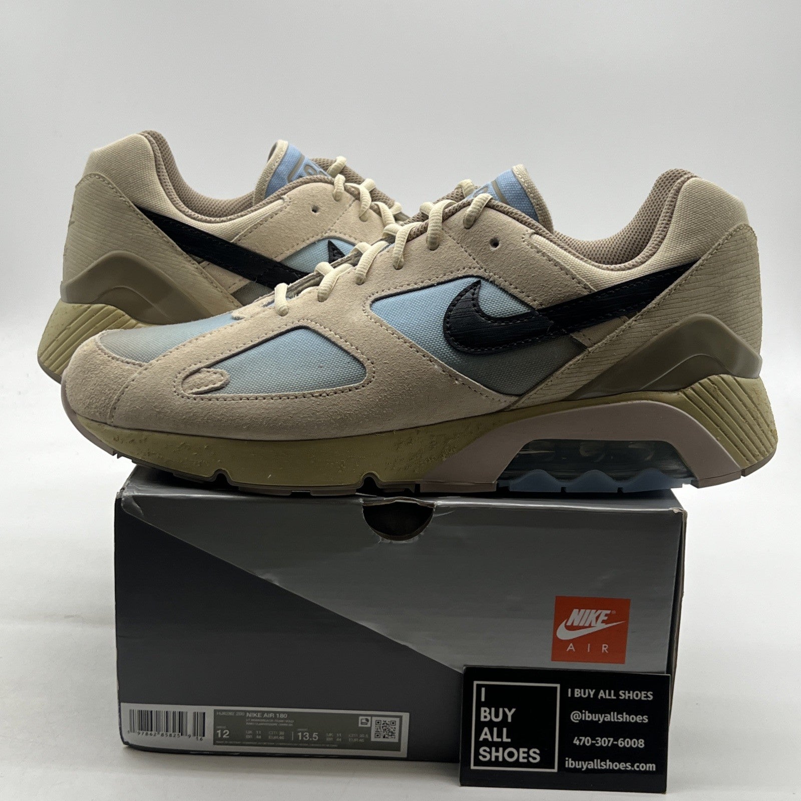 Size 12 - Nike Air Max 180 Light Khaki Psychic Blue (HJ6282-200)