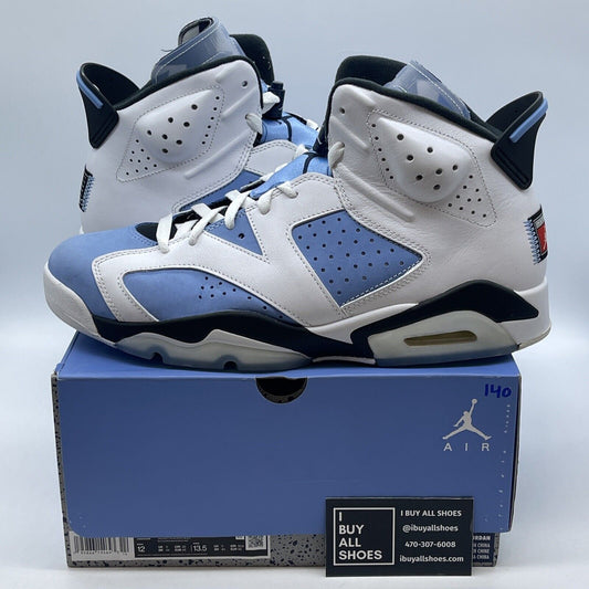 Size 12 - Jordan 6 Retro Mid UNC Home Blue White Suede Leather (CT8529-410)