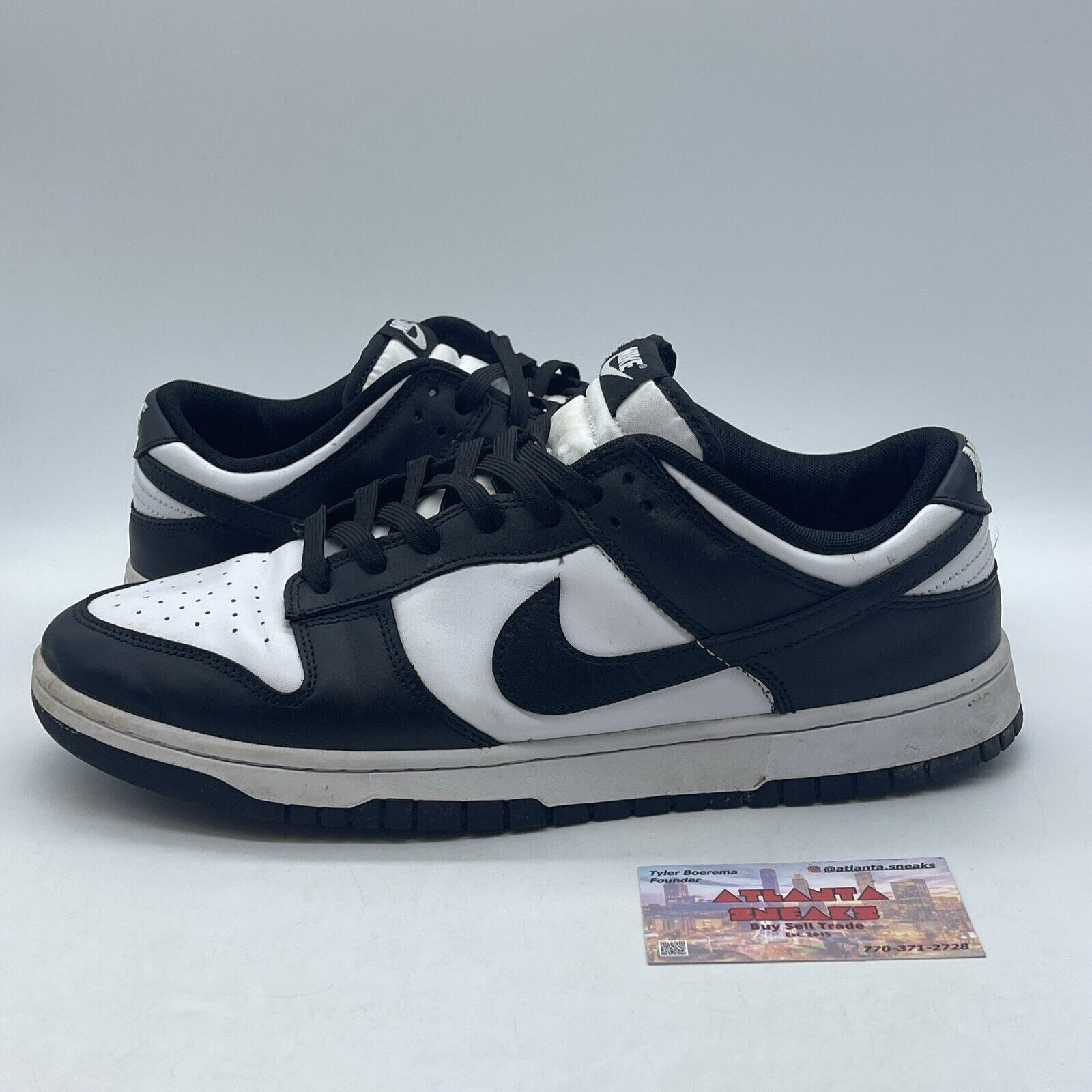 Size 13 - Nike Dunk Low Black White Leather (DD1391-100)