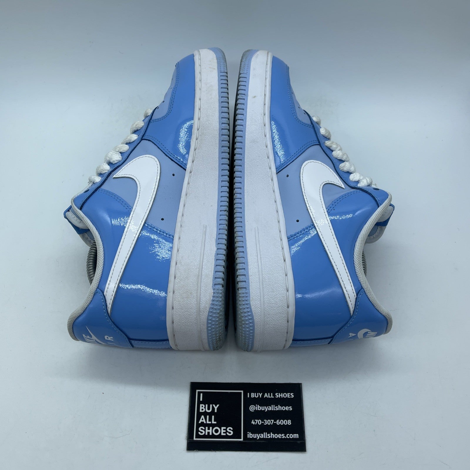 Size 9.5 - Nike Air Force 1 '07 LV8 Psychic Blue Patent Blue White (HV9405-400)