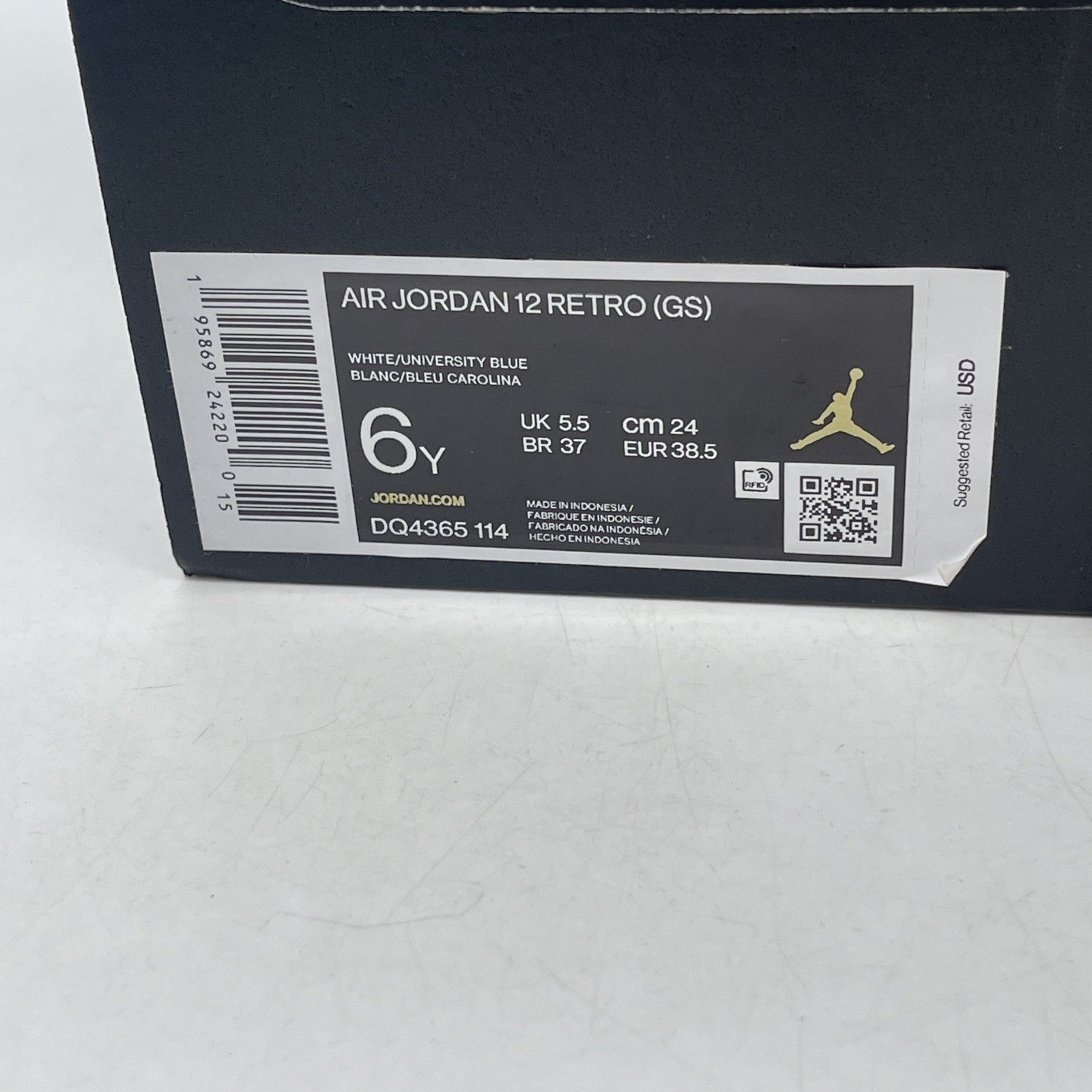 Size 6Y (GS) - Air Jordan 12 Retro Mid Emoji (DQ4365-114)