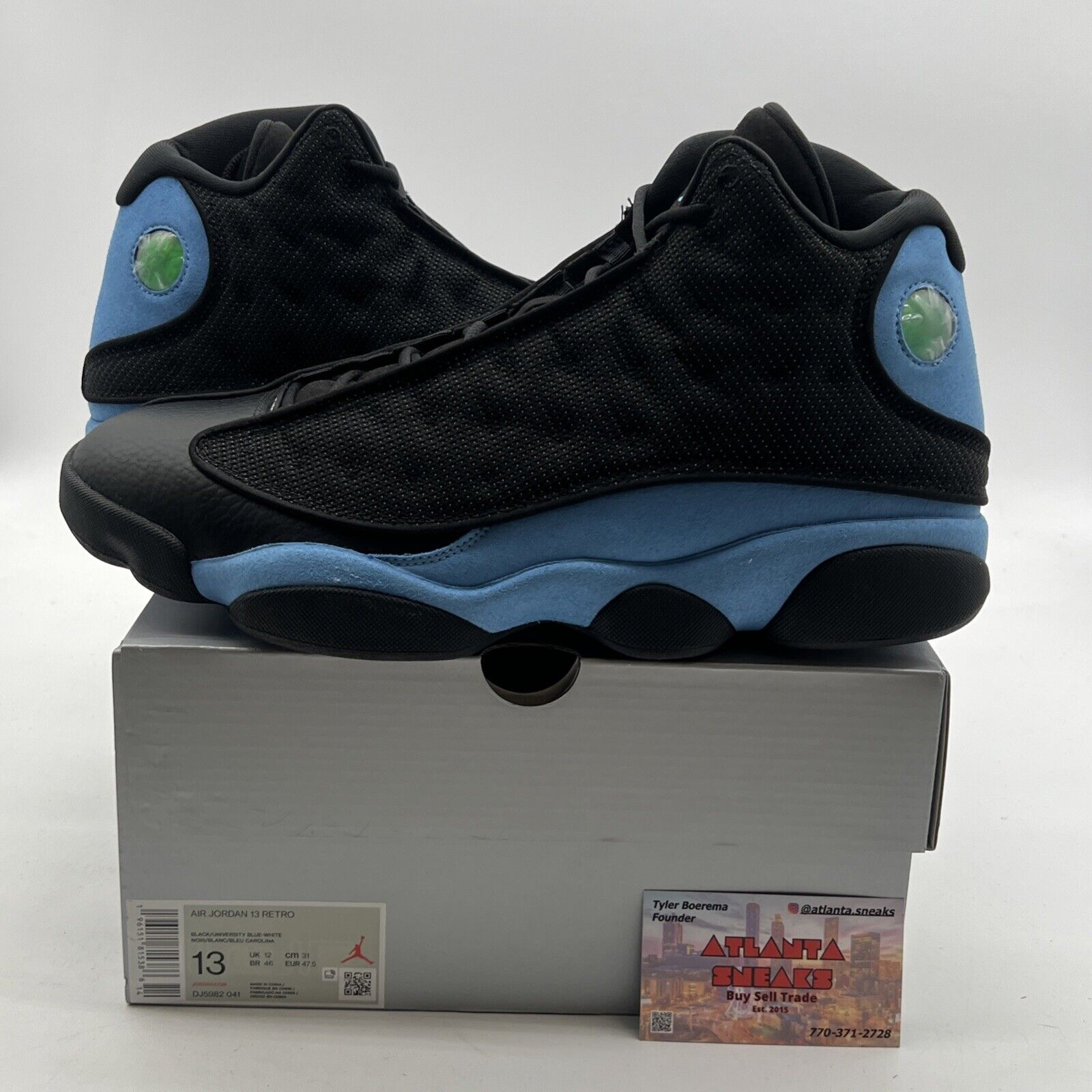 Size 13 - Air Jordan 13 Retro Mid Black University Blue (DJ5982-041)