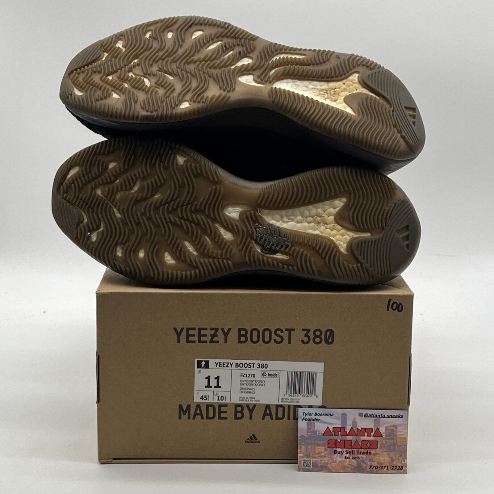 Size 11 - Adidas Yeezy Boost 380 Onyx Non-Reflective (FZ1270)