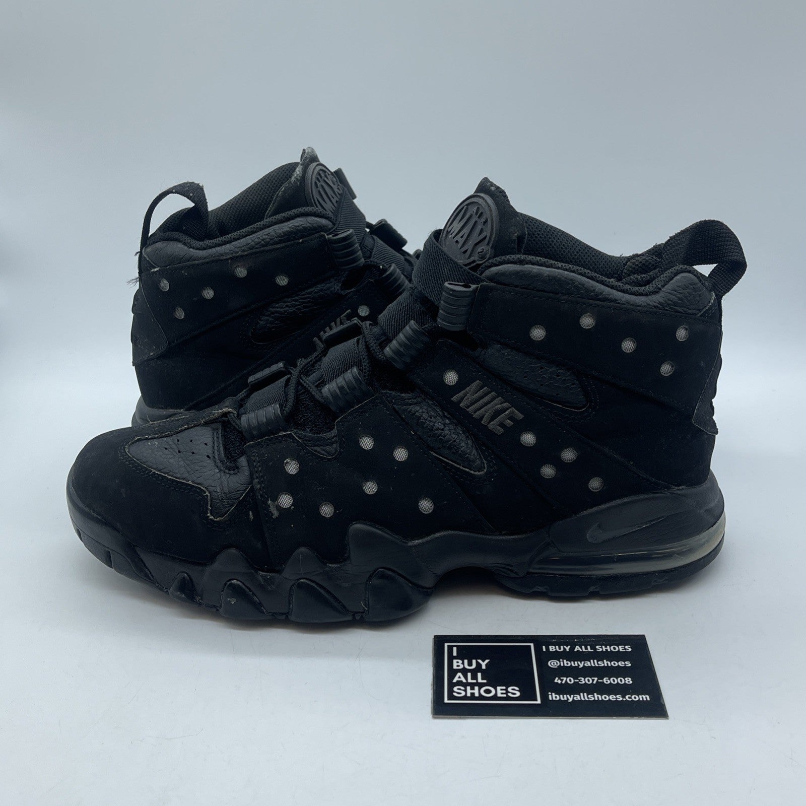 Size 10.5 - Nike Air Max 2 CB 94 Triple Black Suede Leather (DC1411-001)