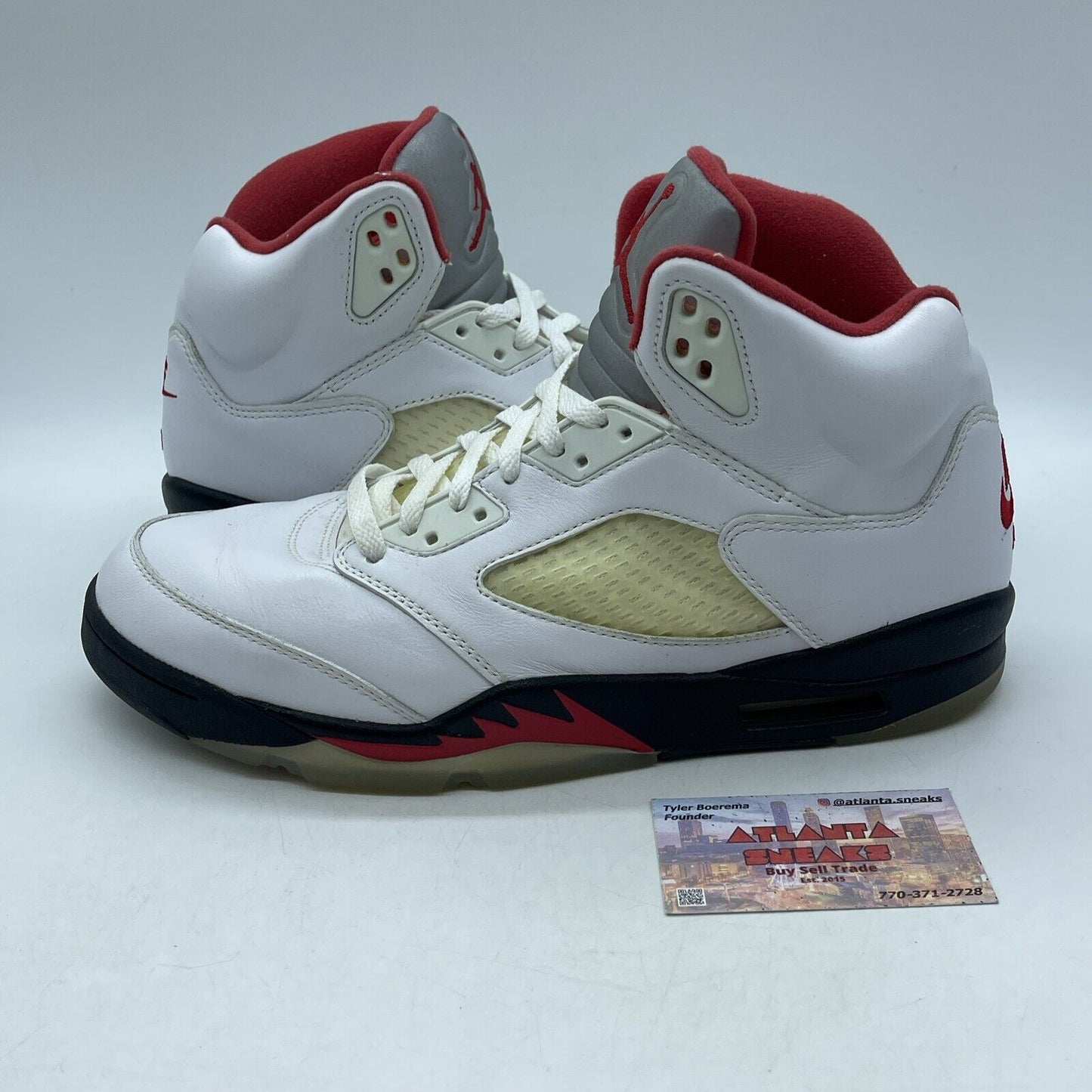 Size 11 - Jordan 5 Retro Mid Fire Red Black White Leather (DA1911-102)