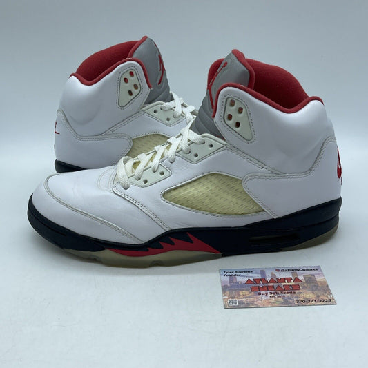 Size 11 - Jordan 5 Retro Mid Fire Red Black White Leather (DA1911-102)