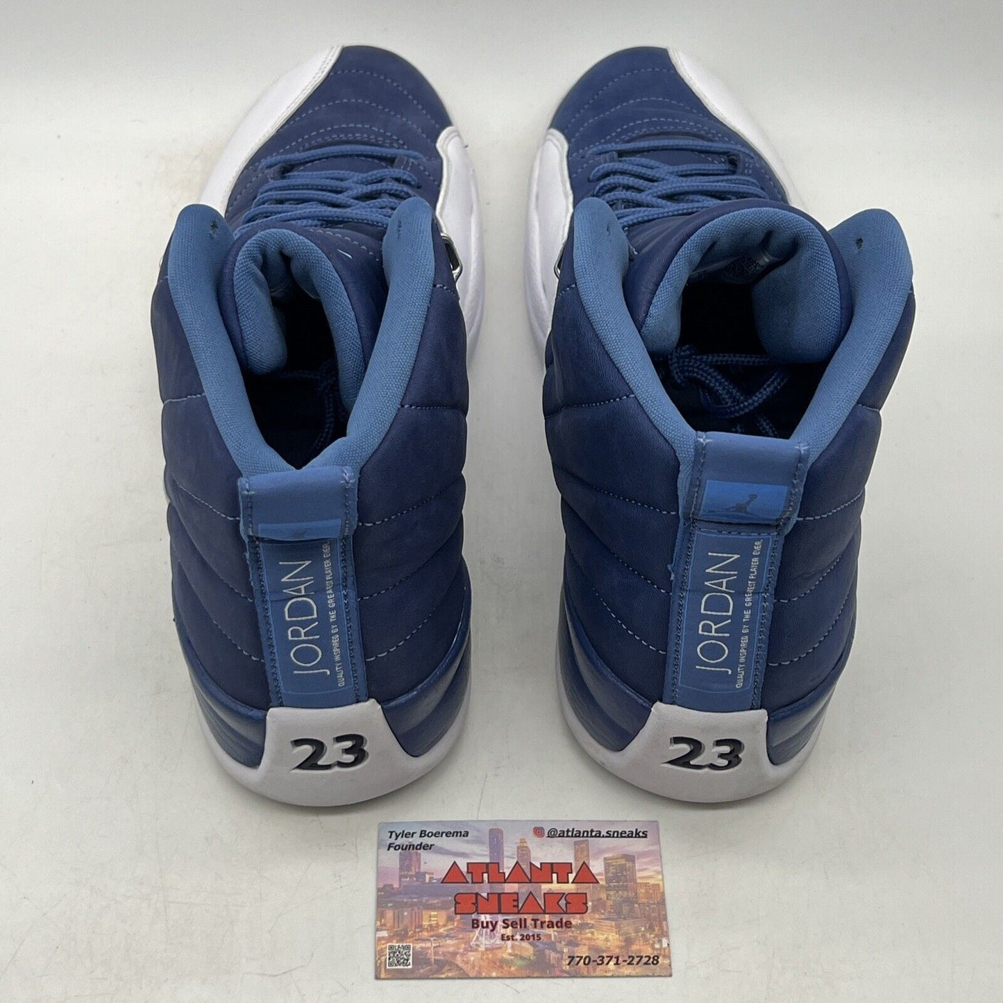 Size 13 - Jordan 12 Retro Indigo 2020 Navy White Leather (130690-404)