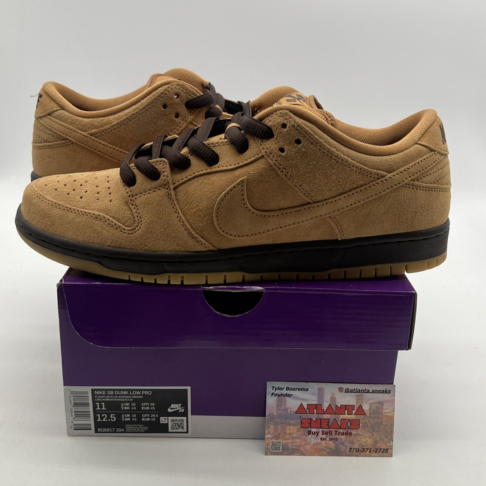 Size 11 - Nike Dunk Pro SB Low Wheat Mocha (BQ6817-204)