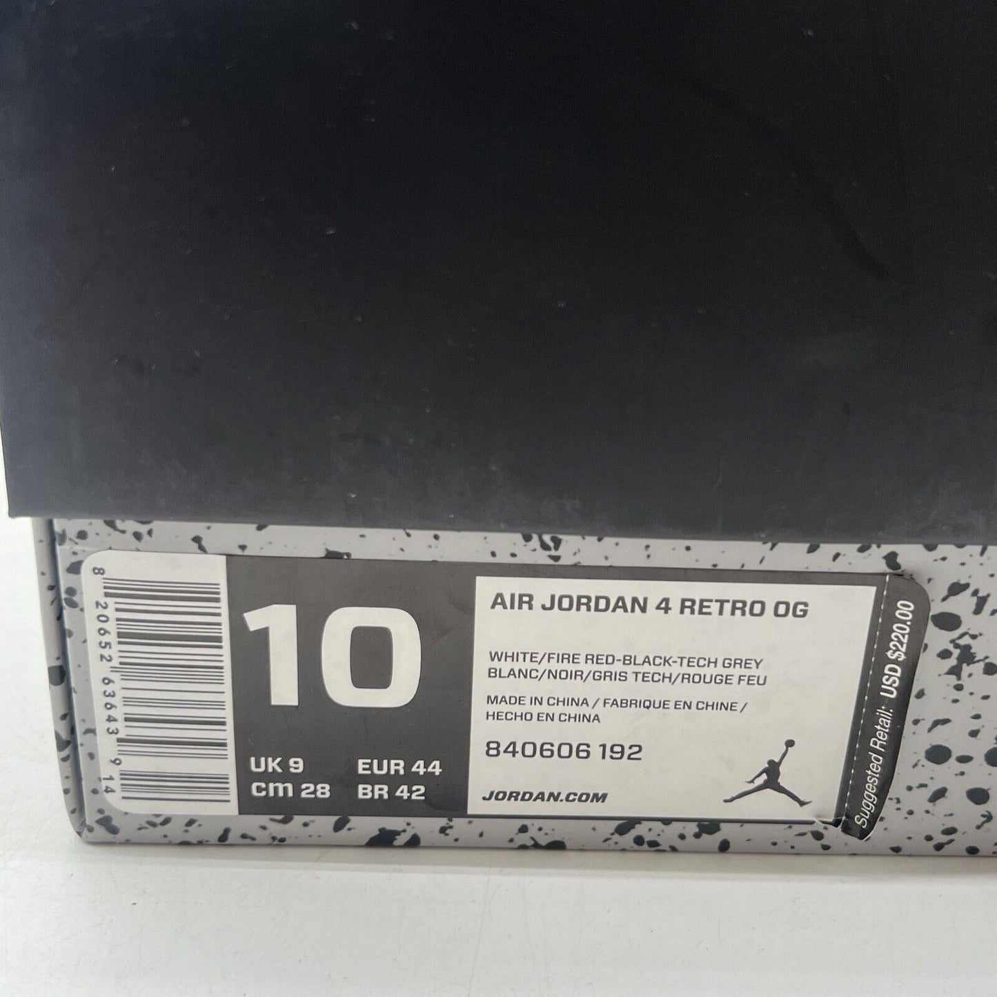 Size 10 - Air Jordan 4 Retro OG Mid White Cement (840606-192)