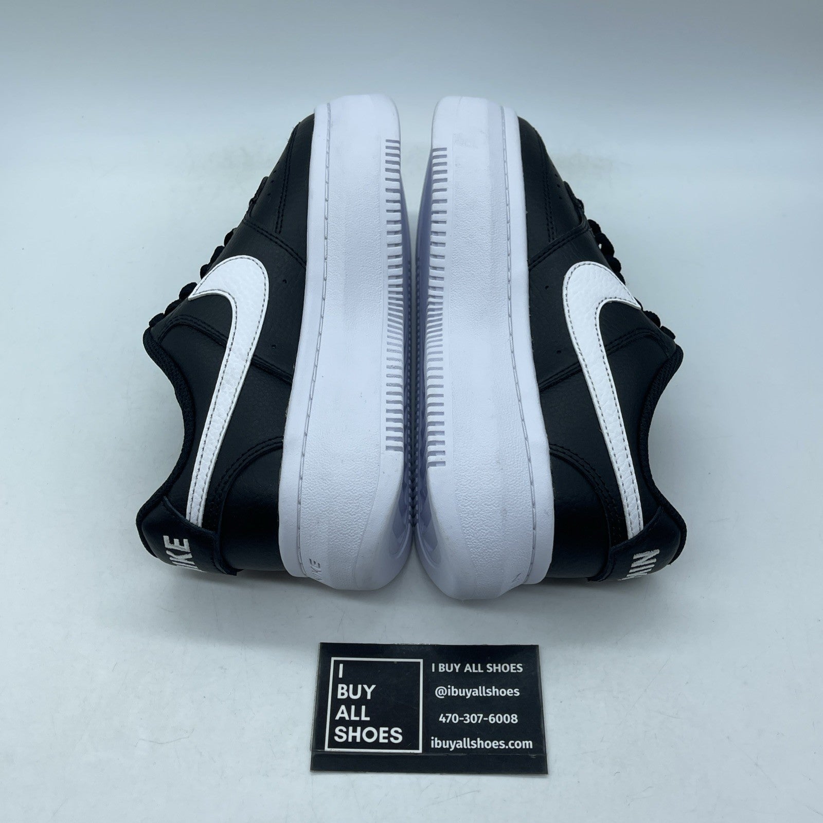 Size 6.5W - Nike Court Vision Alta Black White Leather (DM0113-002)