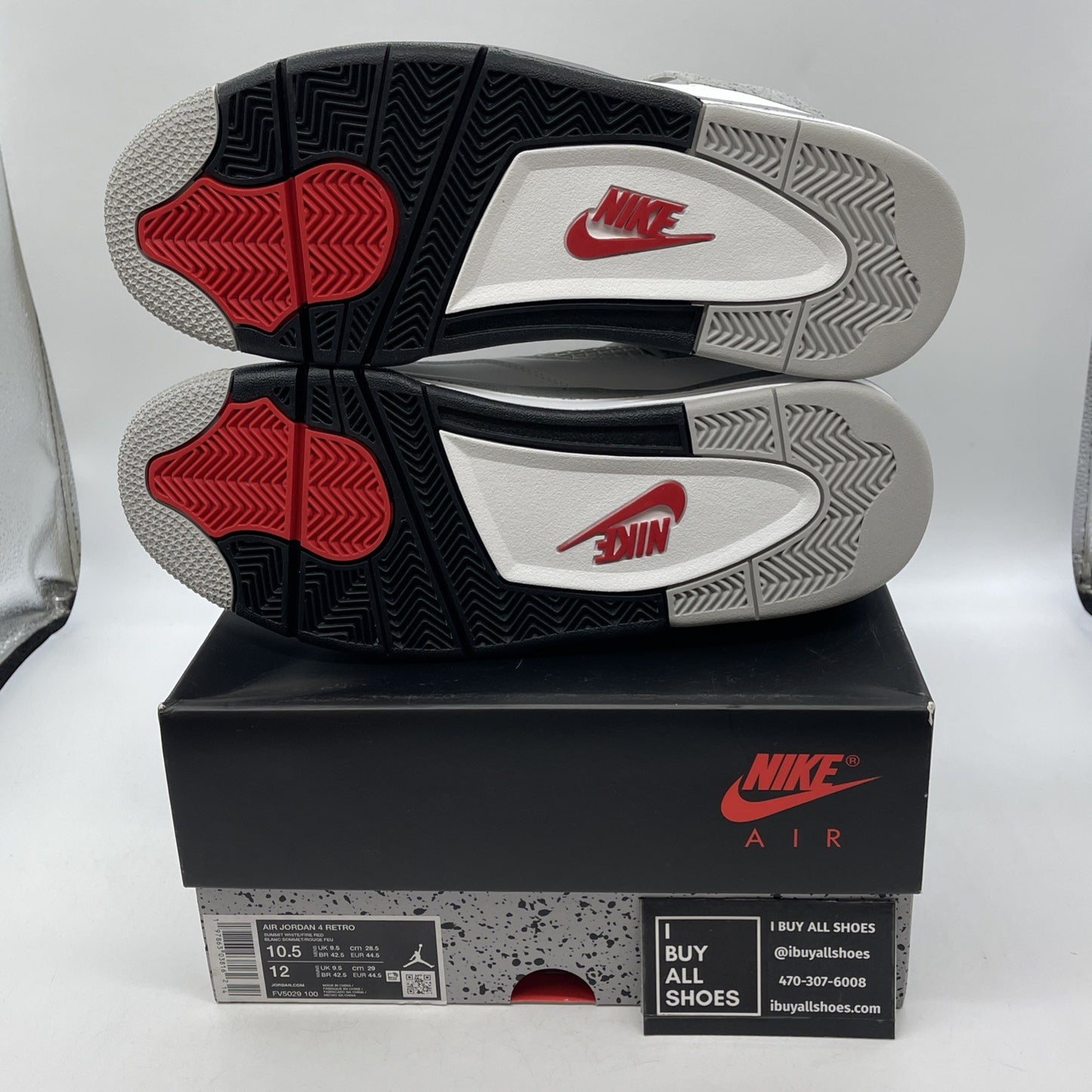 Size 10.5 - Air Jordan 4 Retro OG 2025 White Cement (FV5029-100)