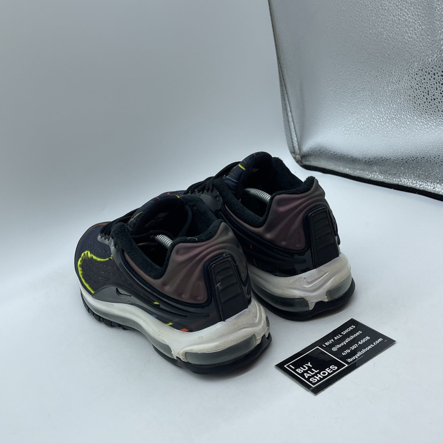Size 11.5 - Nike Air Max Deluxe Midnight Navy Black Orange Suede (AJ7831-001)