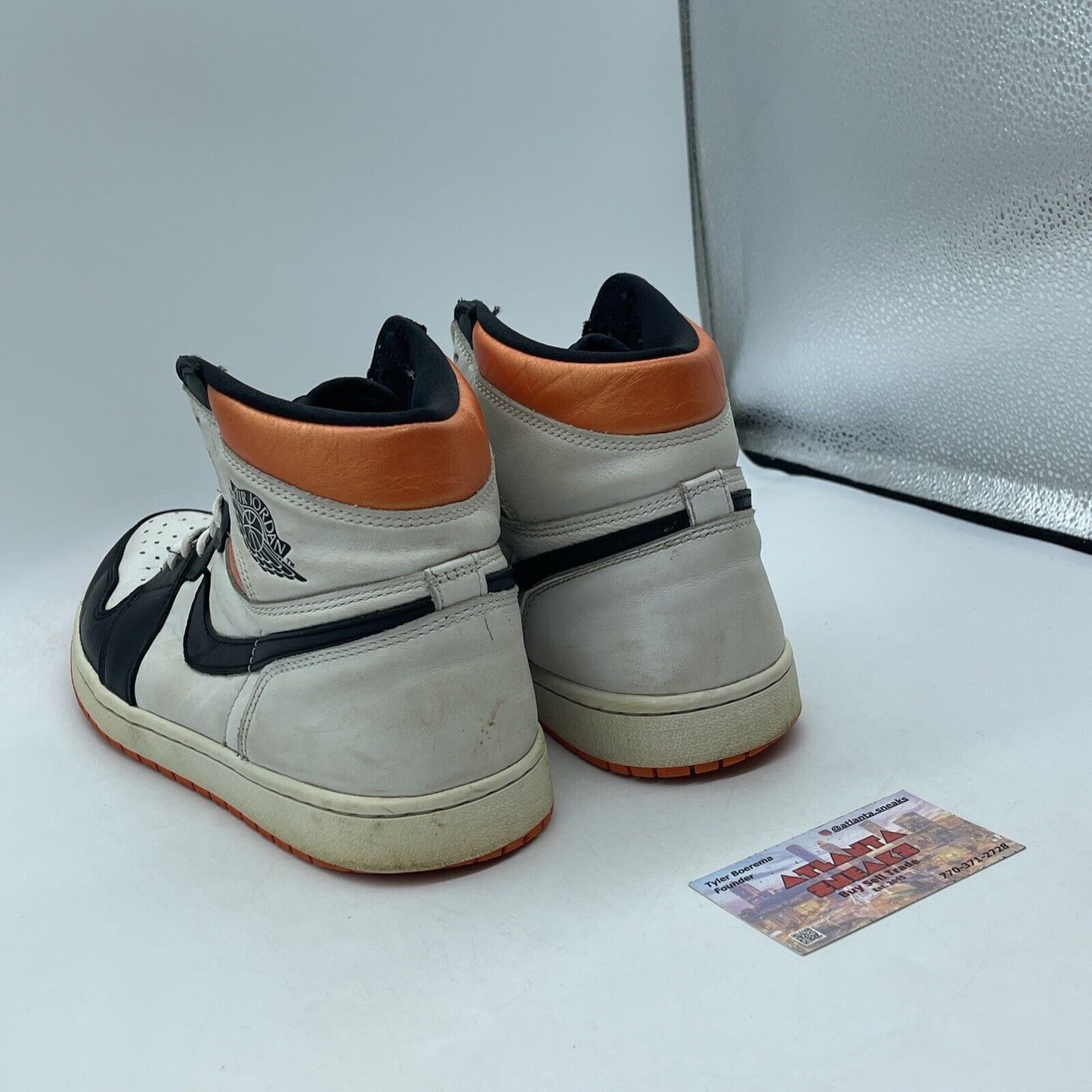 Size 11 - Jordan 1 Retro High Electro Orange White Black Leather (555088-180)