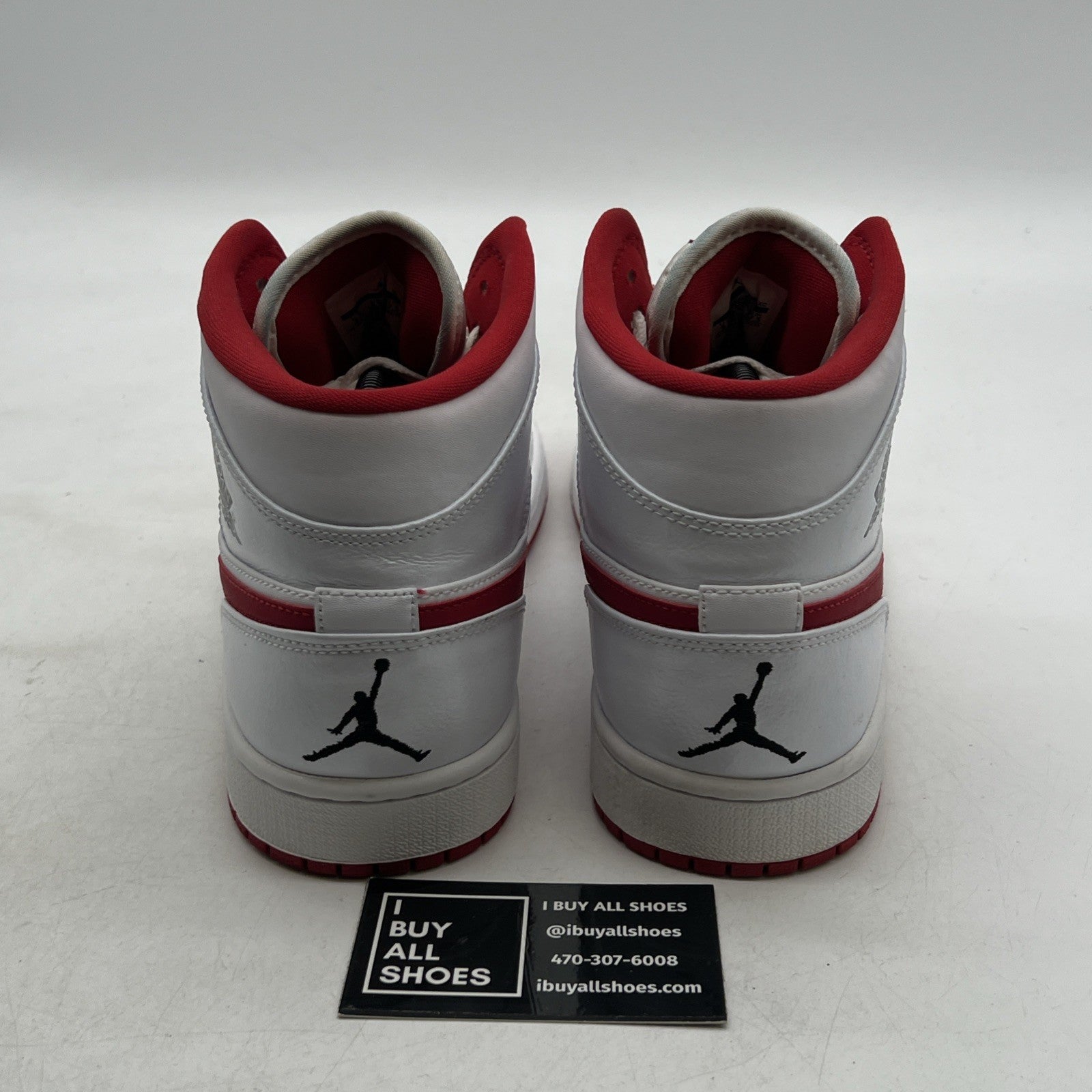 Size 9.5 - Air Jordan 1 Mid White Gym Red (554724-101)