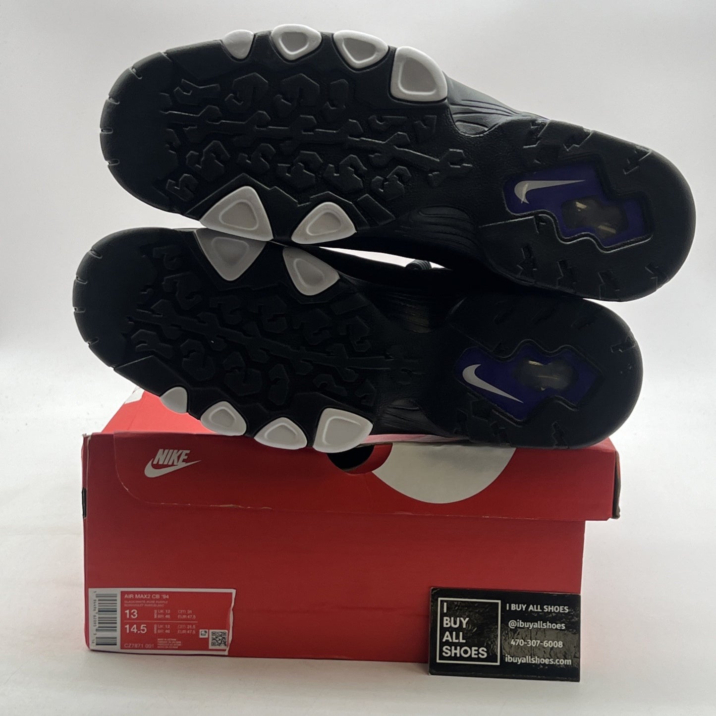 Size 13 - Nike Air Max 2 CB 94 Retro 2020 Black Purple (CZ7871-001)